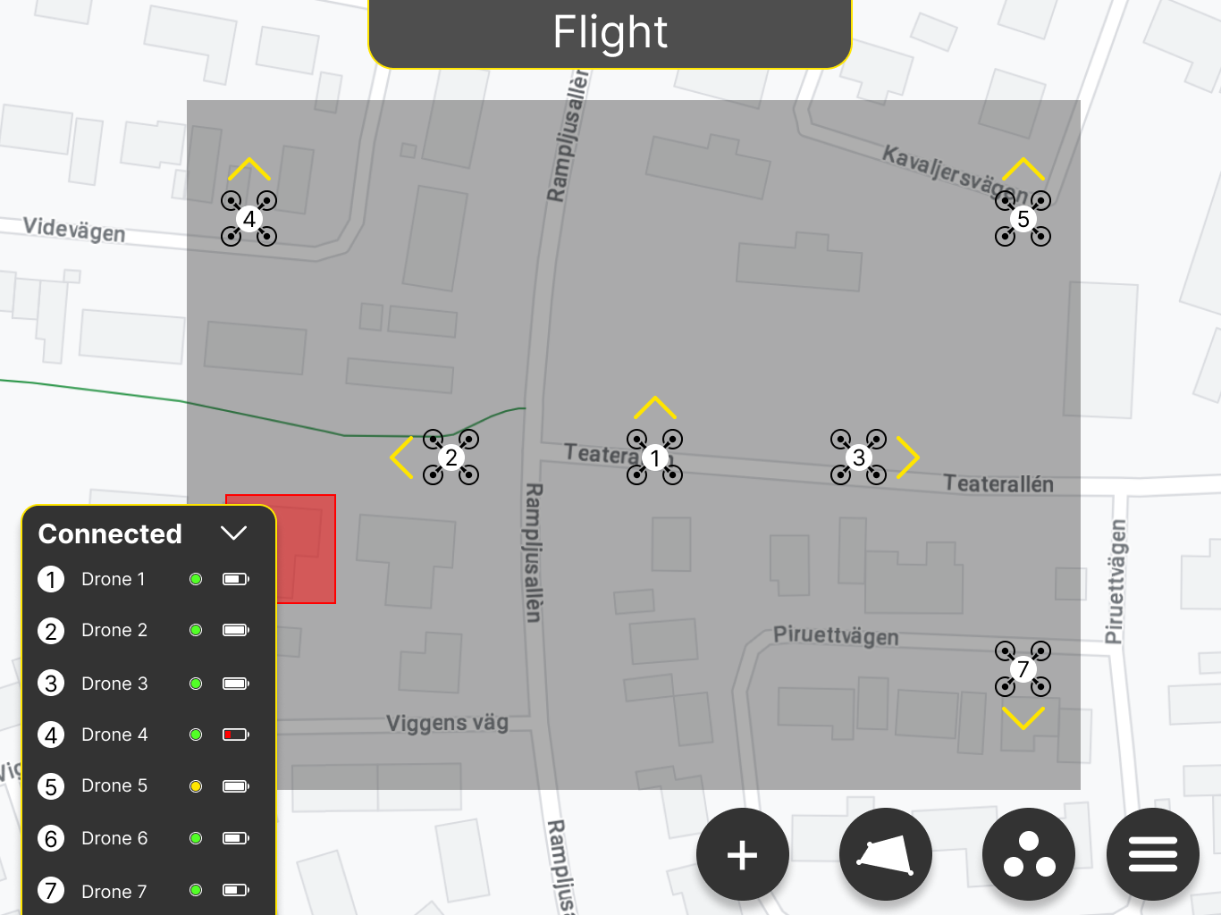 Control of multiple drones