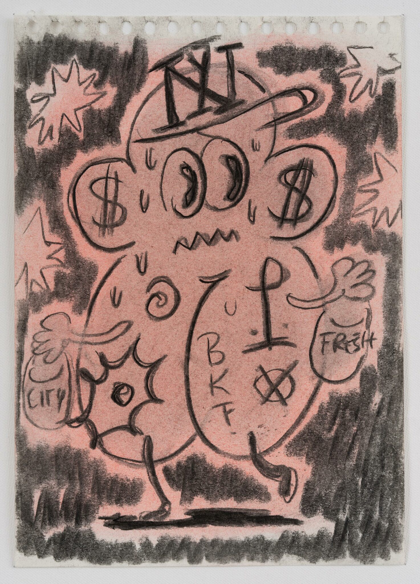 MEHMET & KAZIM “090124” 2023 CHARCOAL ON PAPER 30 X 21 CM AMK/Z 12/00