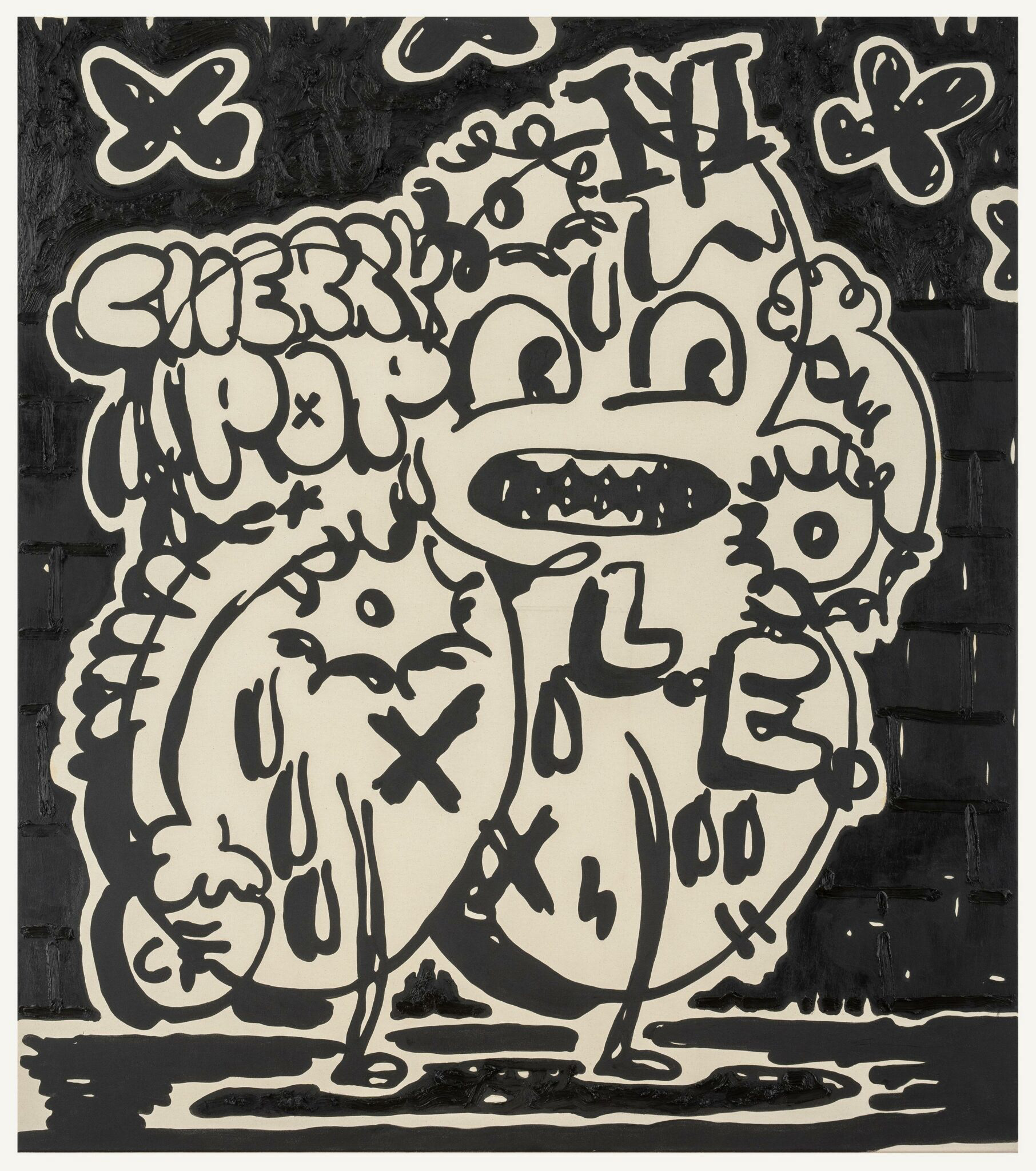 MEHMET & KAZIM “CHERRY POP$” 2023 OIL AND ACRYLIC ON CANVAS 170 X 150 CM AMK/M 10/00