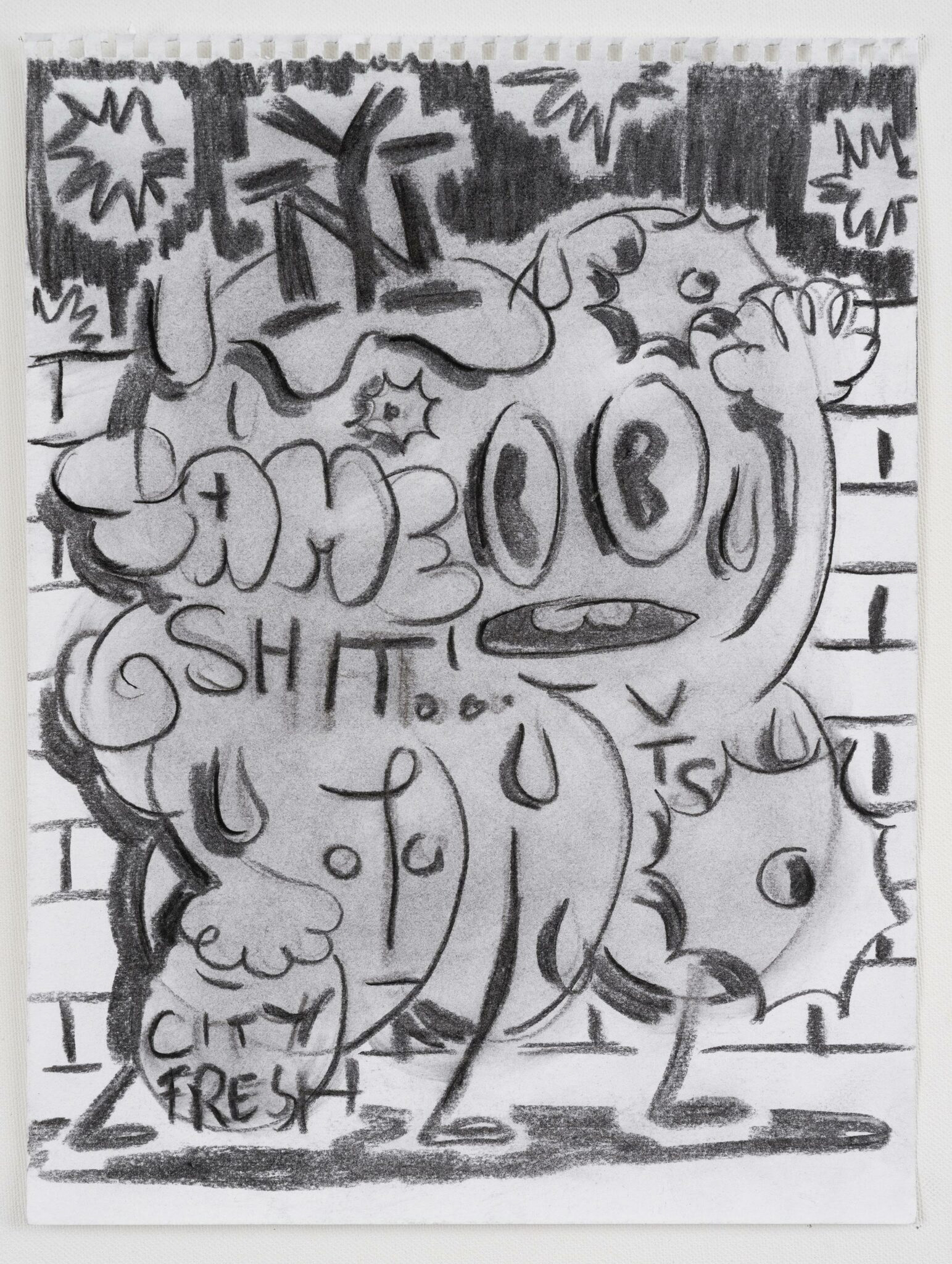 MEHMET & KAZIM “140124” 2023 CHARCOAL ON PAPER 32 X 24 CM AMK/Z 15/00
