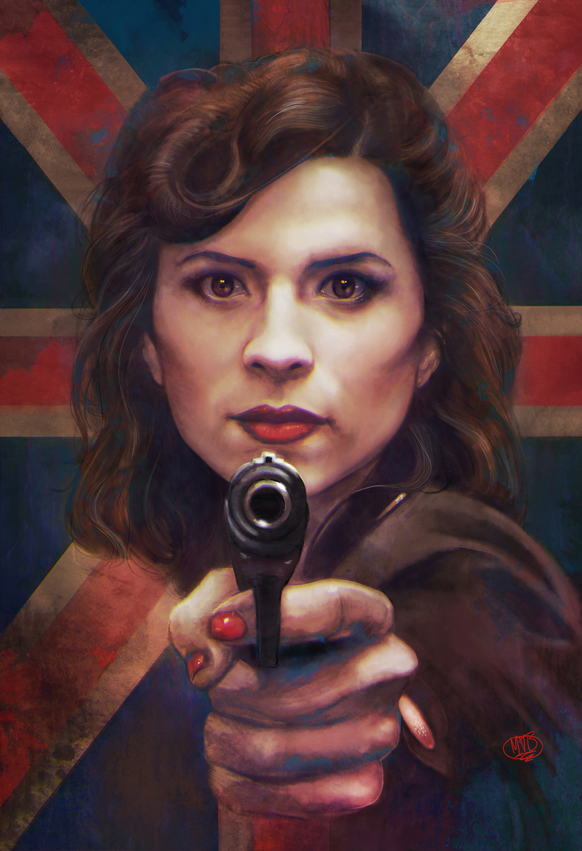 'Agent Carter' 2019, painting based on Hayley Atwell's Peggy Carter.