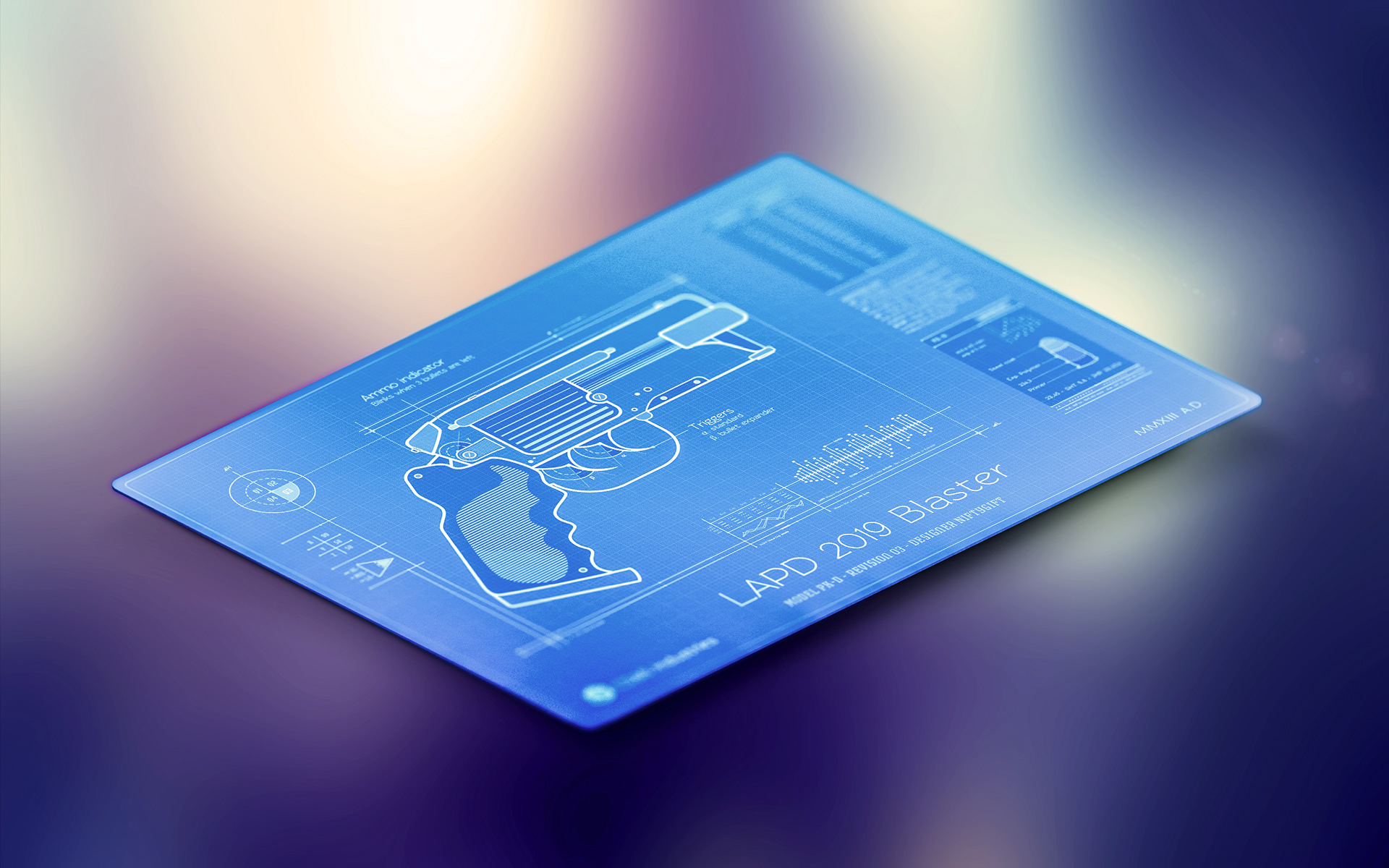 Blade Runner Blaster Blueprint Perspective