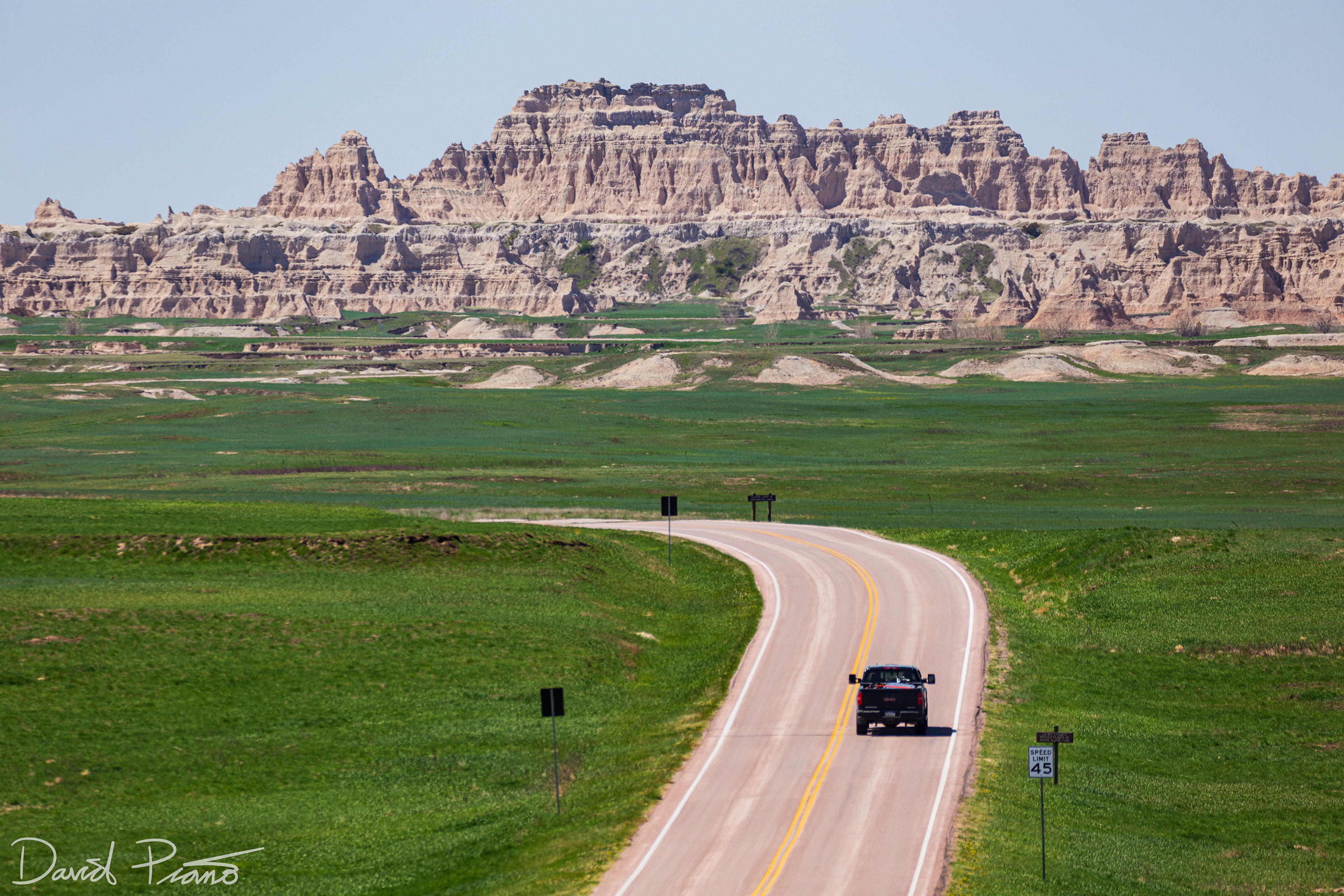 Road through the Badlands