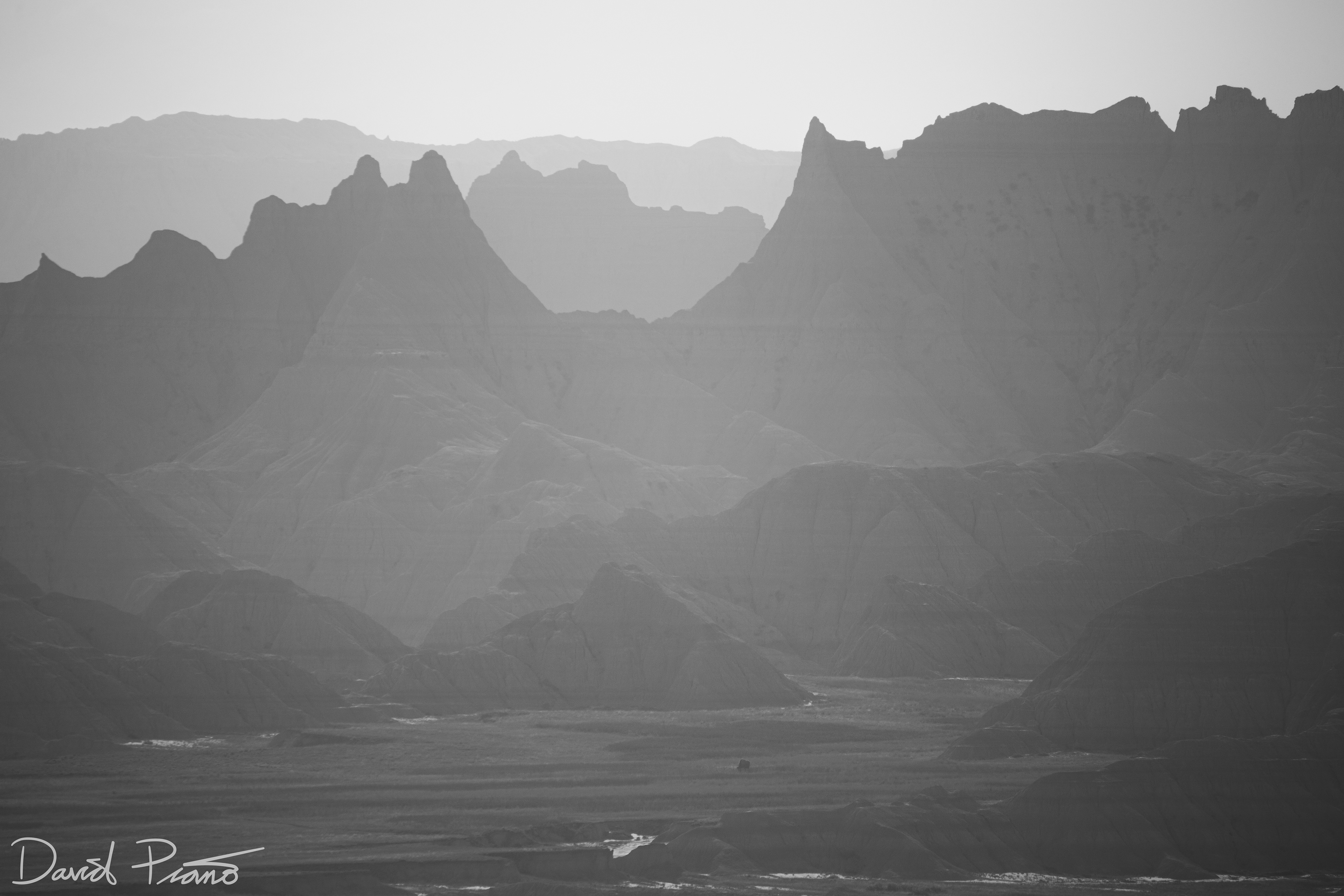 Badlands in B&W