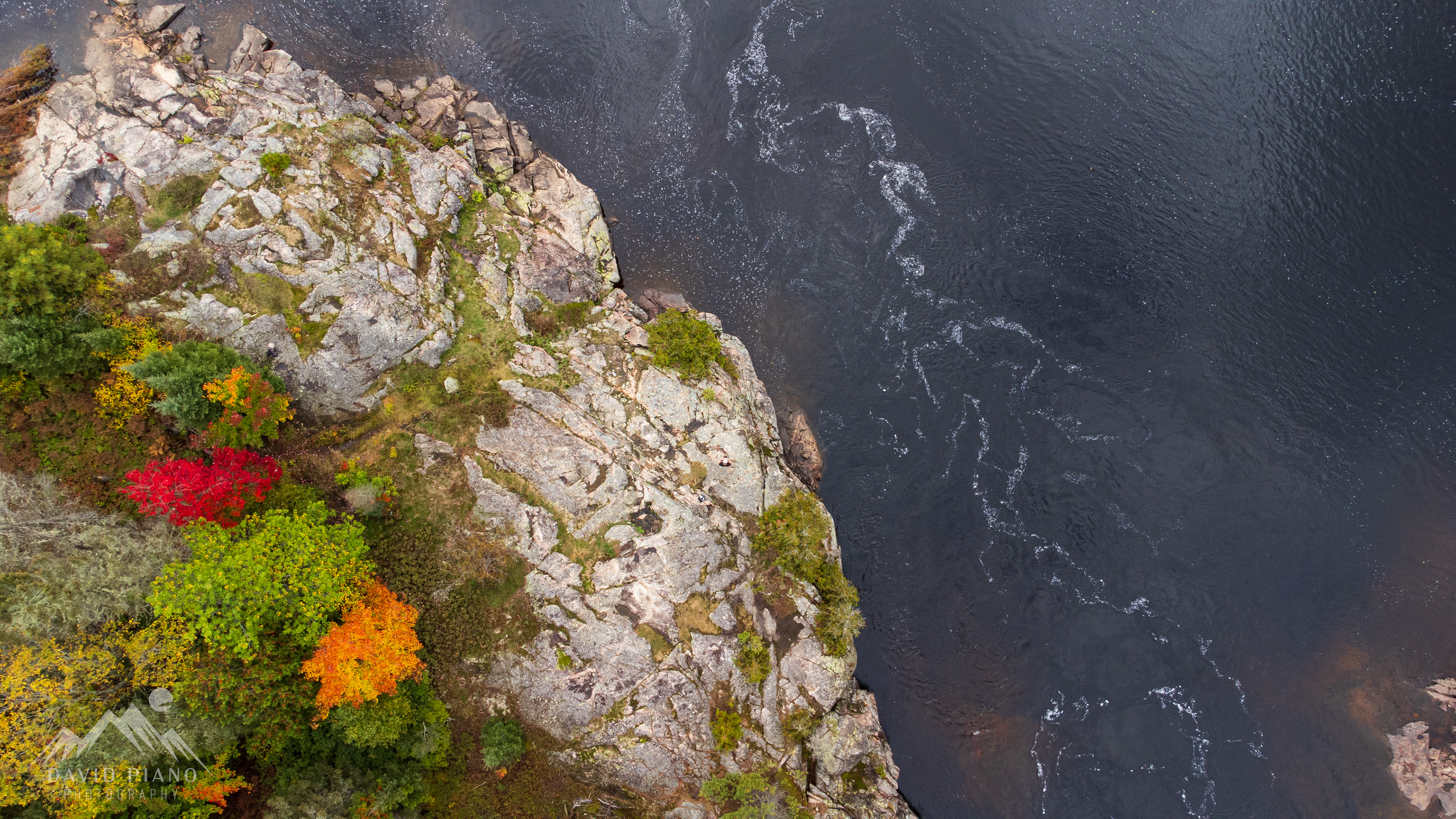 Colourful trees alongside the Mississagi River