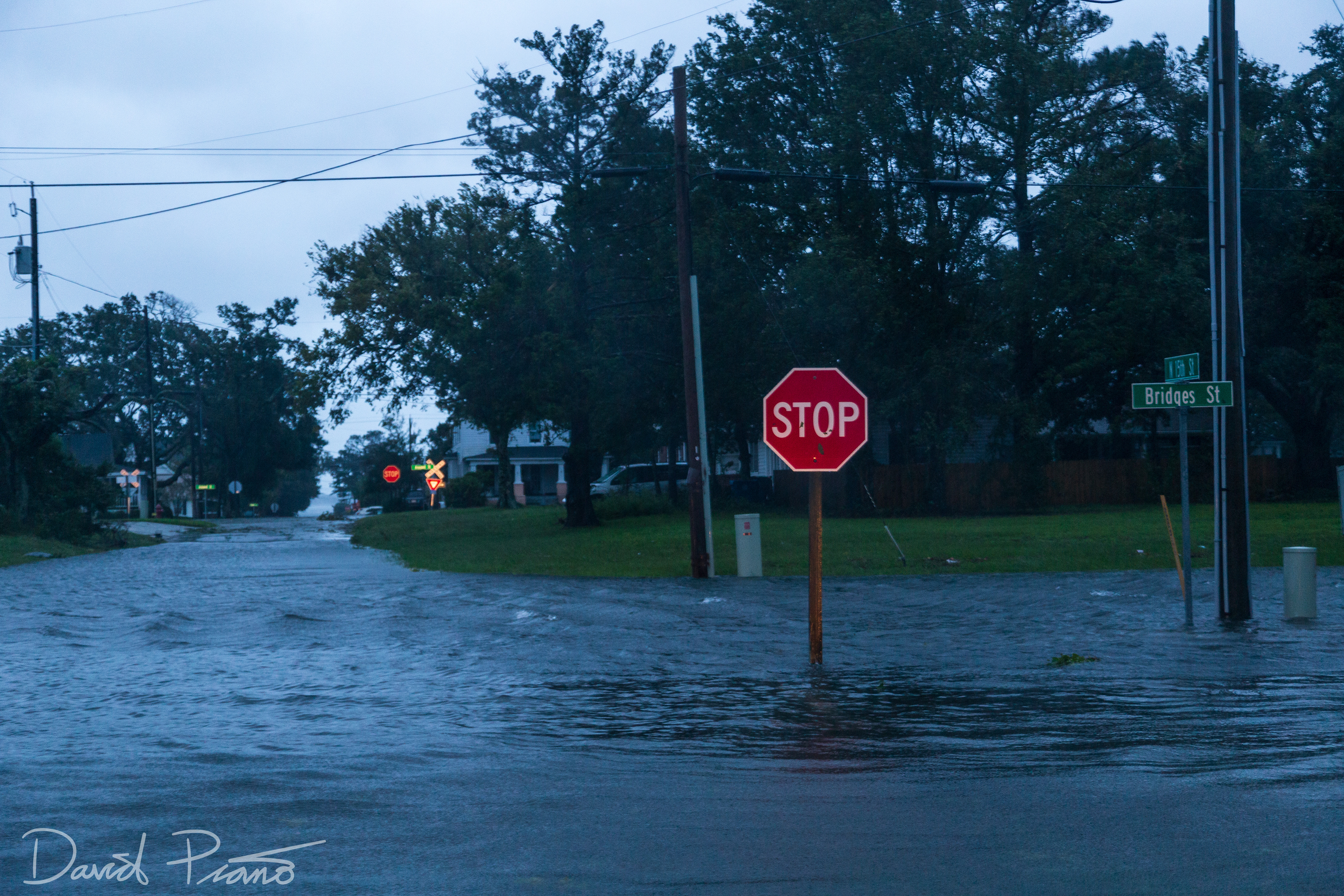 Storm surge flooding in Morehead City, NC - 09/06/2019