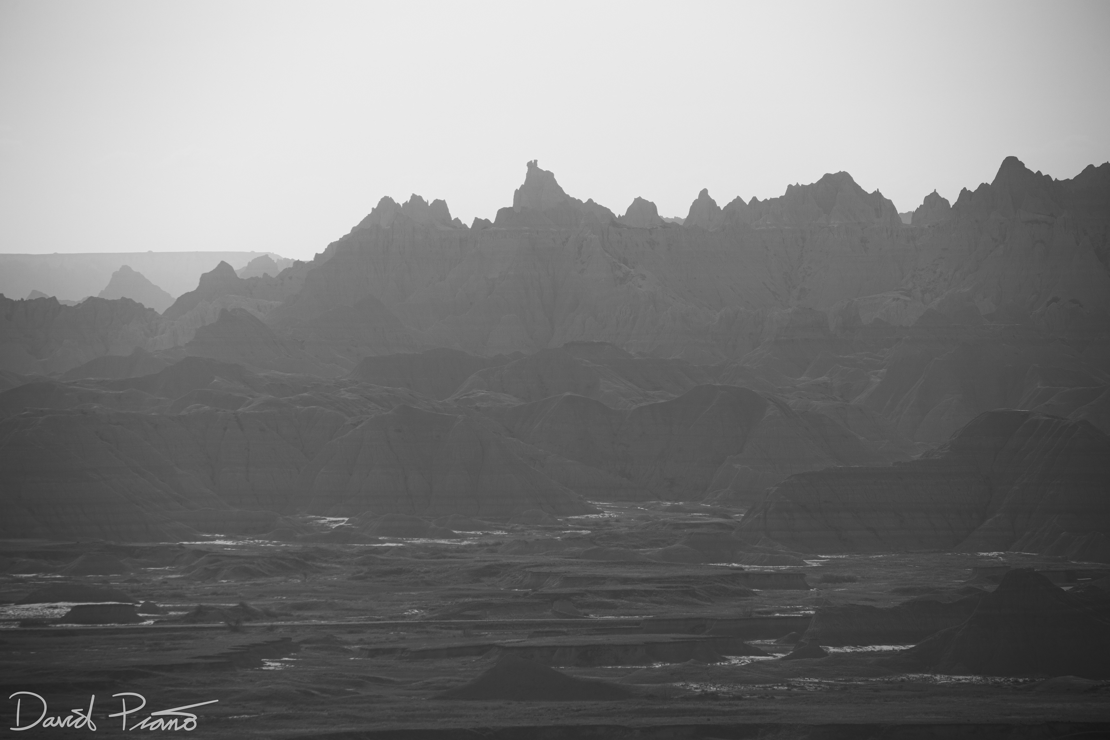 Badlands in B&W