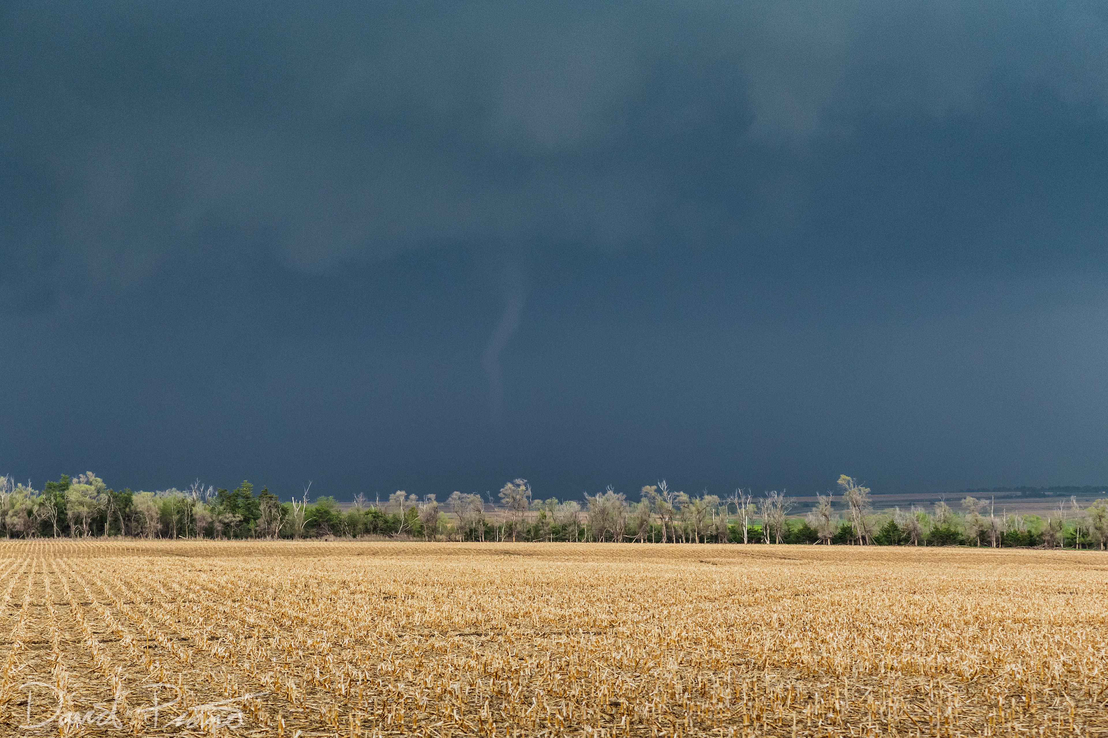 Low-contrast view of a tornado near Farnam, NE - May 17
