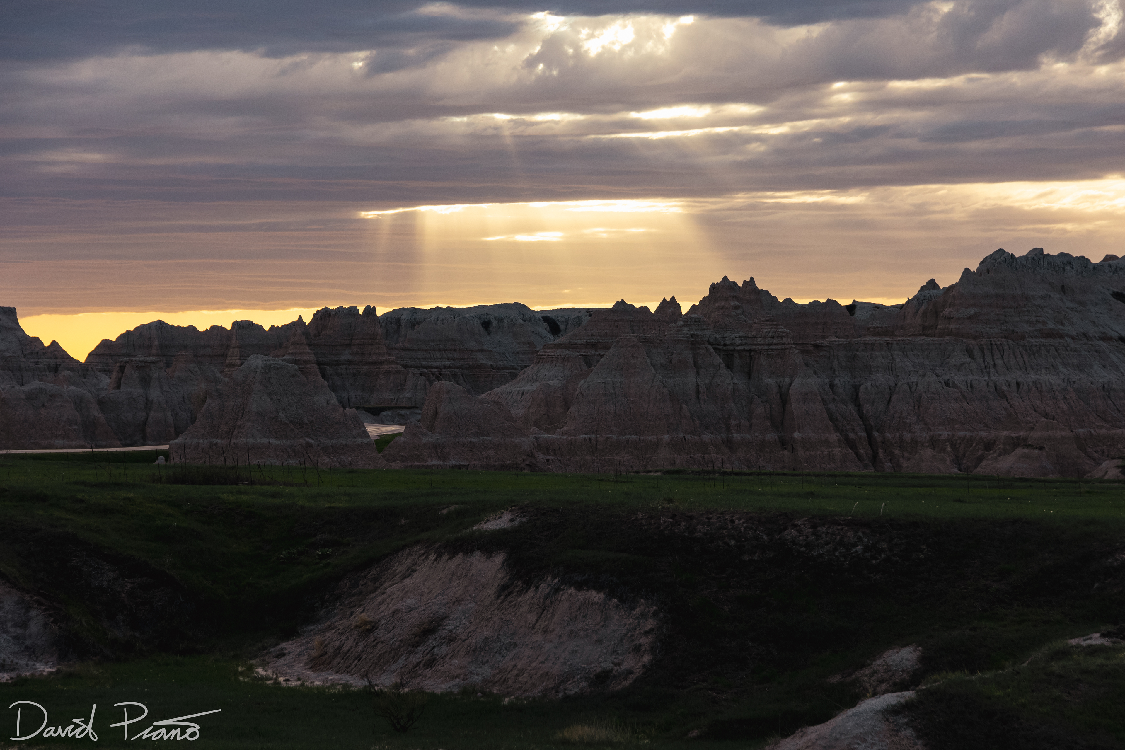 Sun Rays over the Badlands
