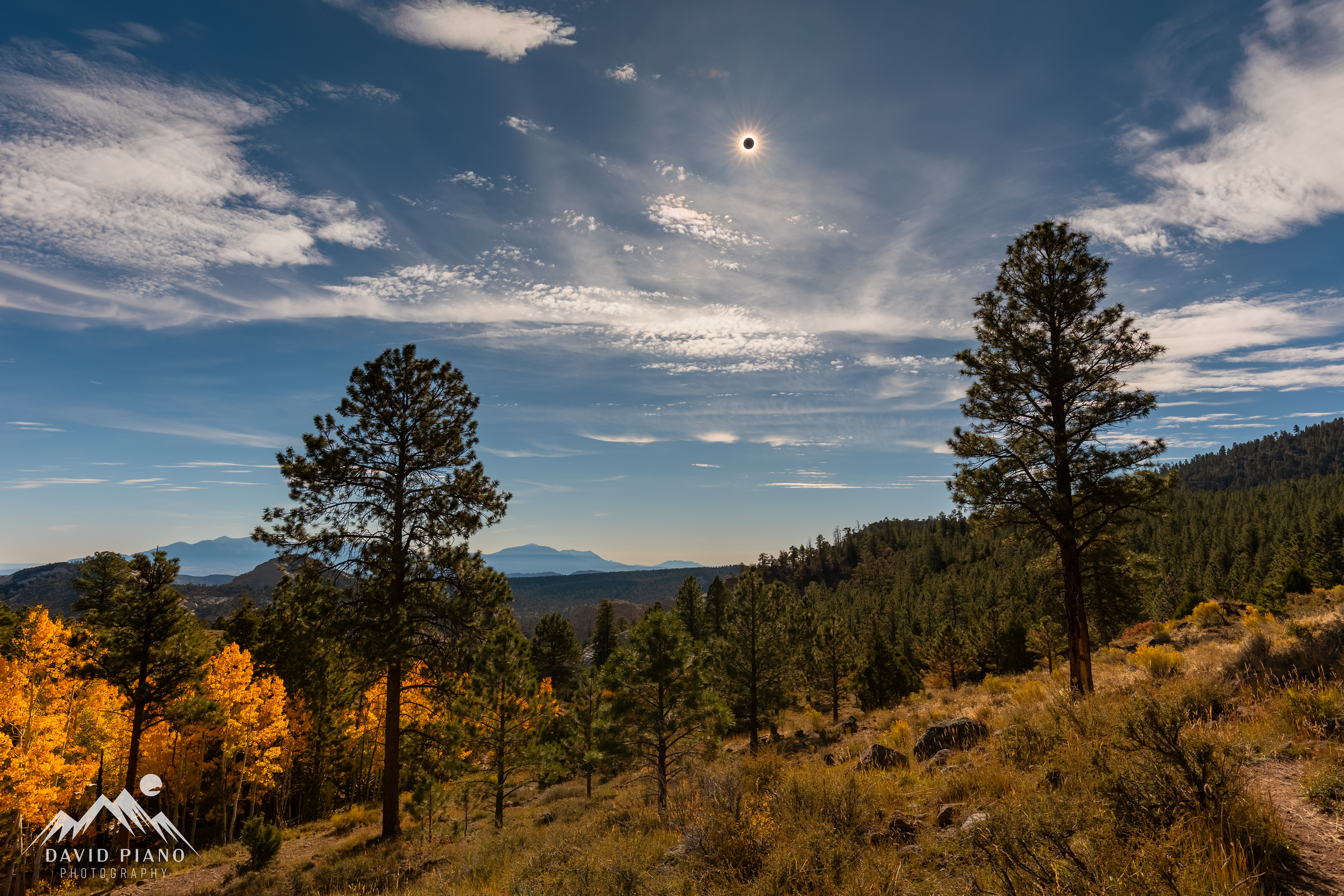 Annular (ring of fire) solar eclipse seen from Singletree Campground, Utah on Oct. 14, 2023