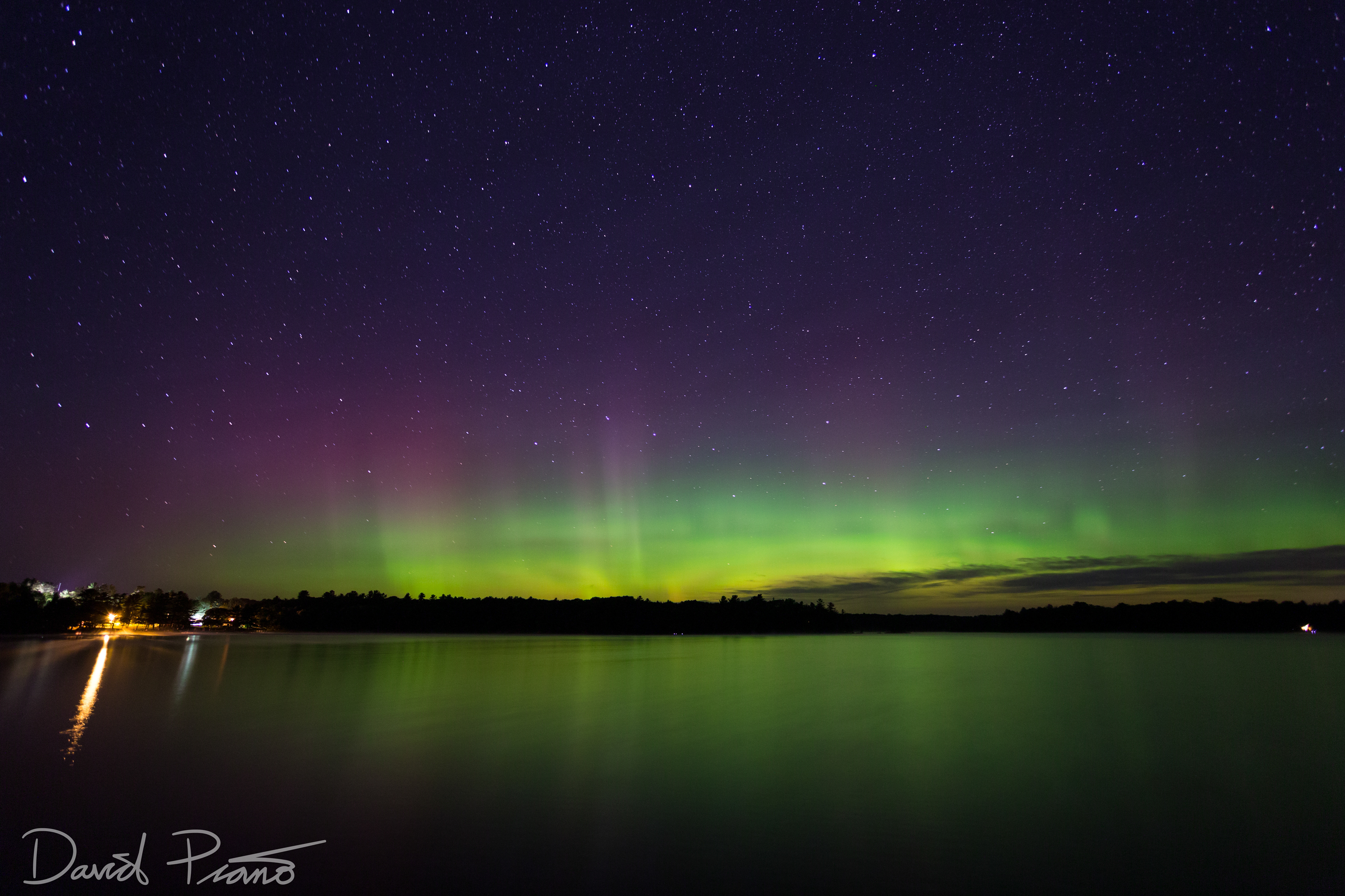 Northern Lights Display Over Lorimer Lake, ON - 09/03/2016