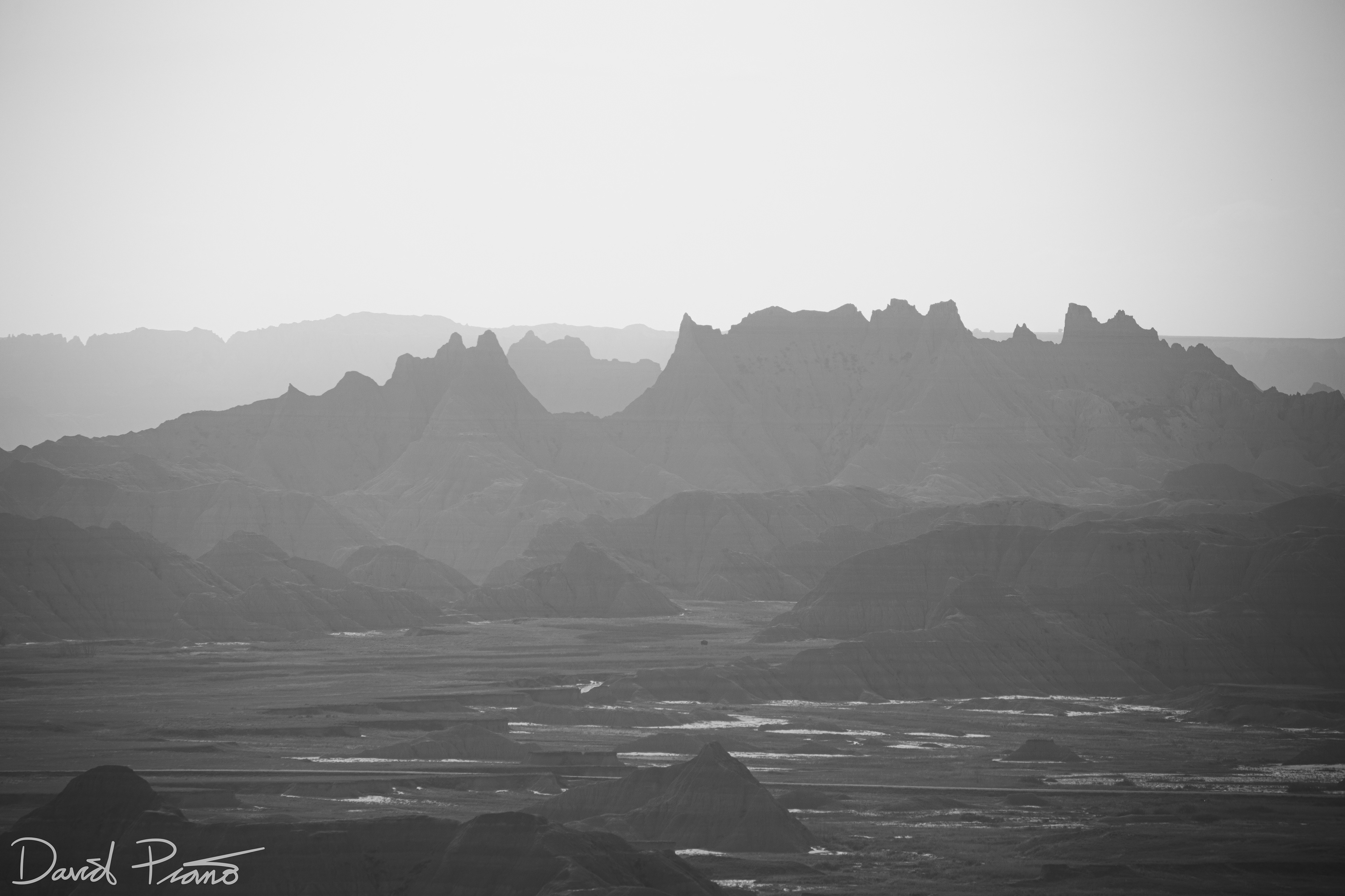 Badlands in B&W