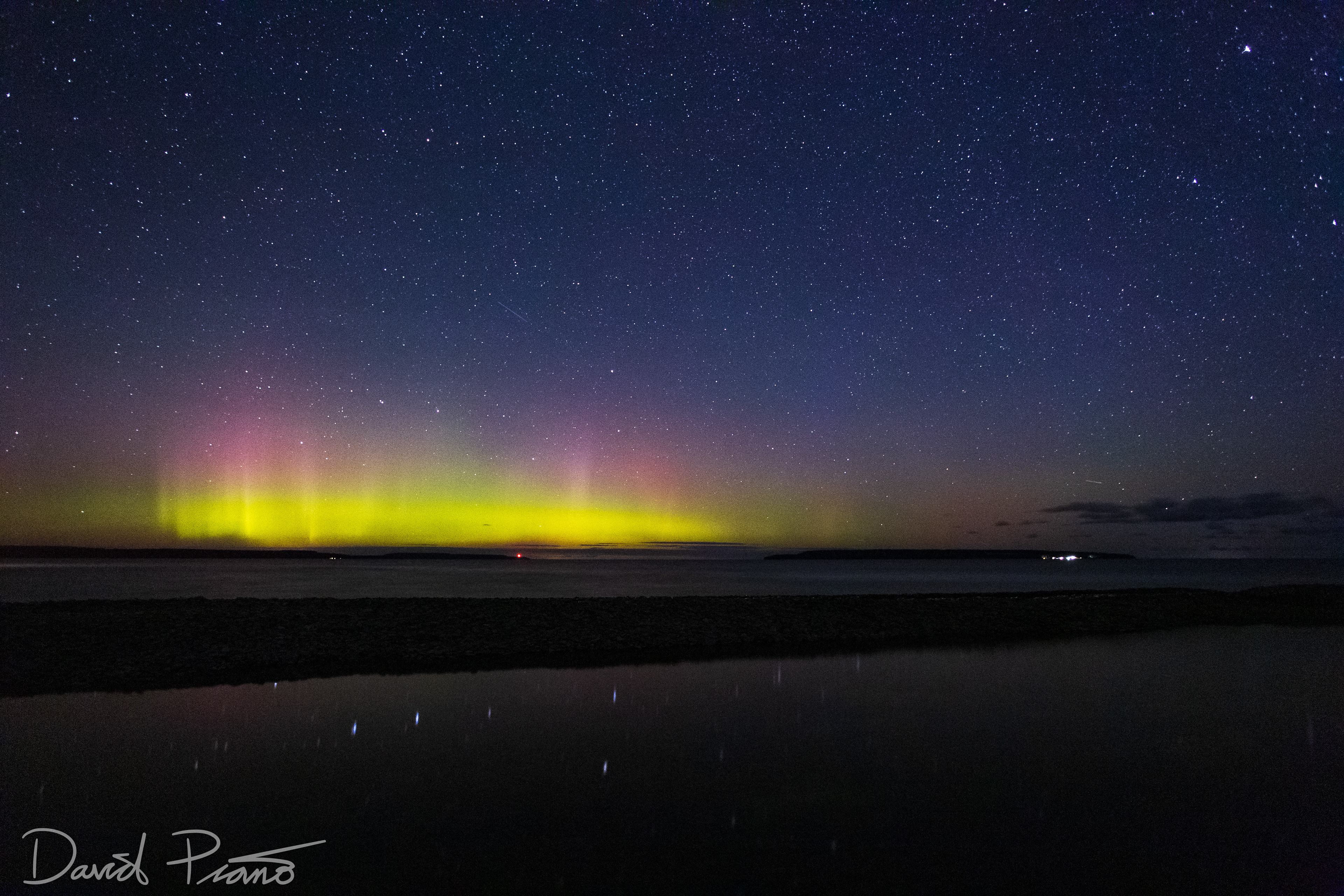 Northern Lights on the Horizon - Big Bay, ON - 08/31/2019