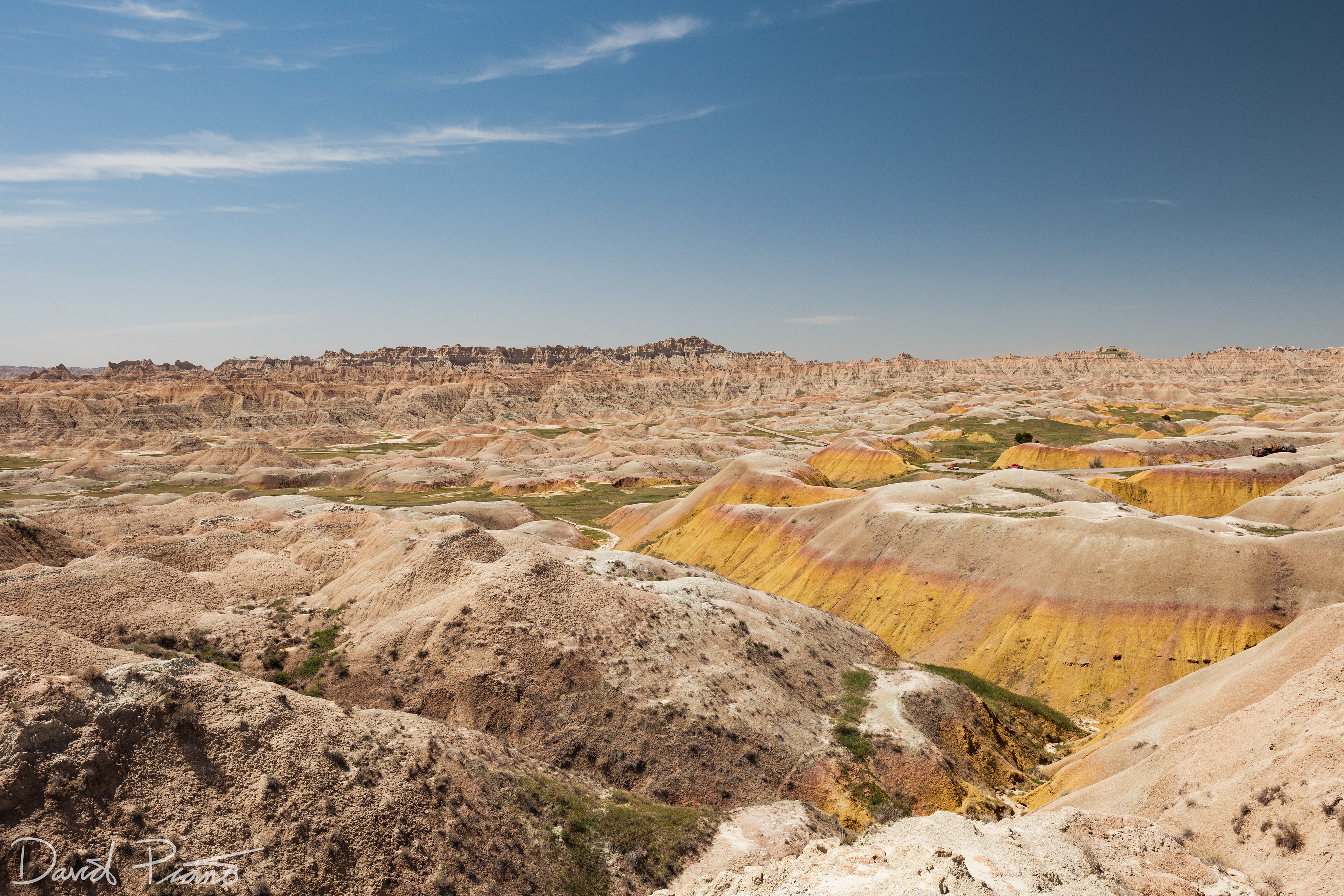 The Yellow Mounds, a colourful and intriguing feature of the badlands