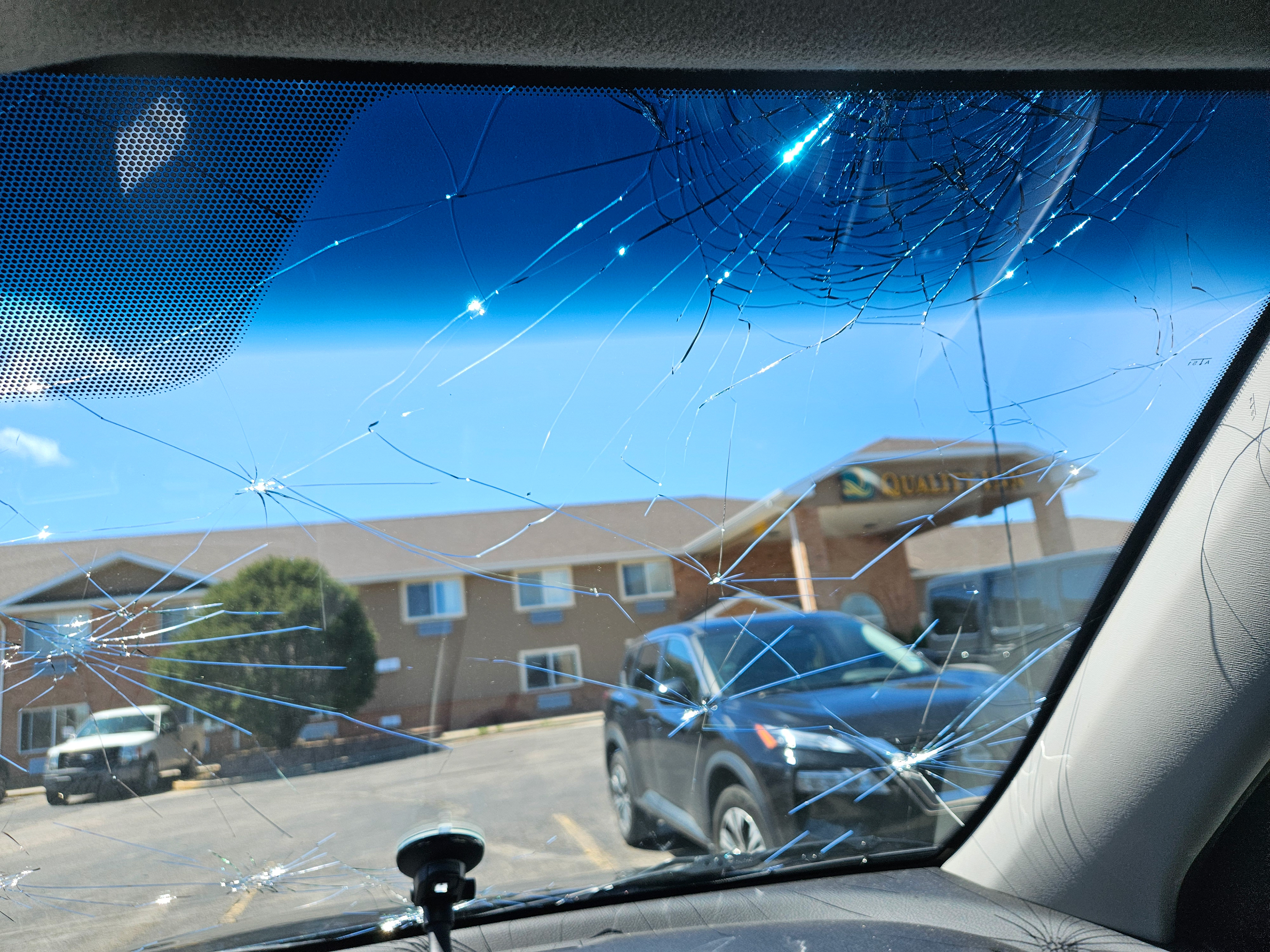 Hail damage from May 20th nocturnal supercell in eastern CO