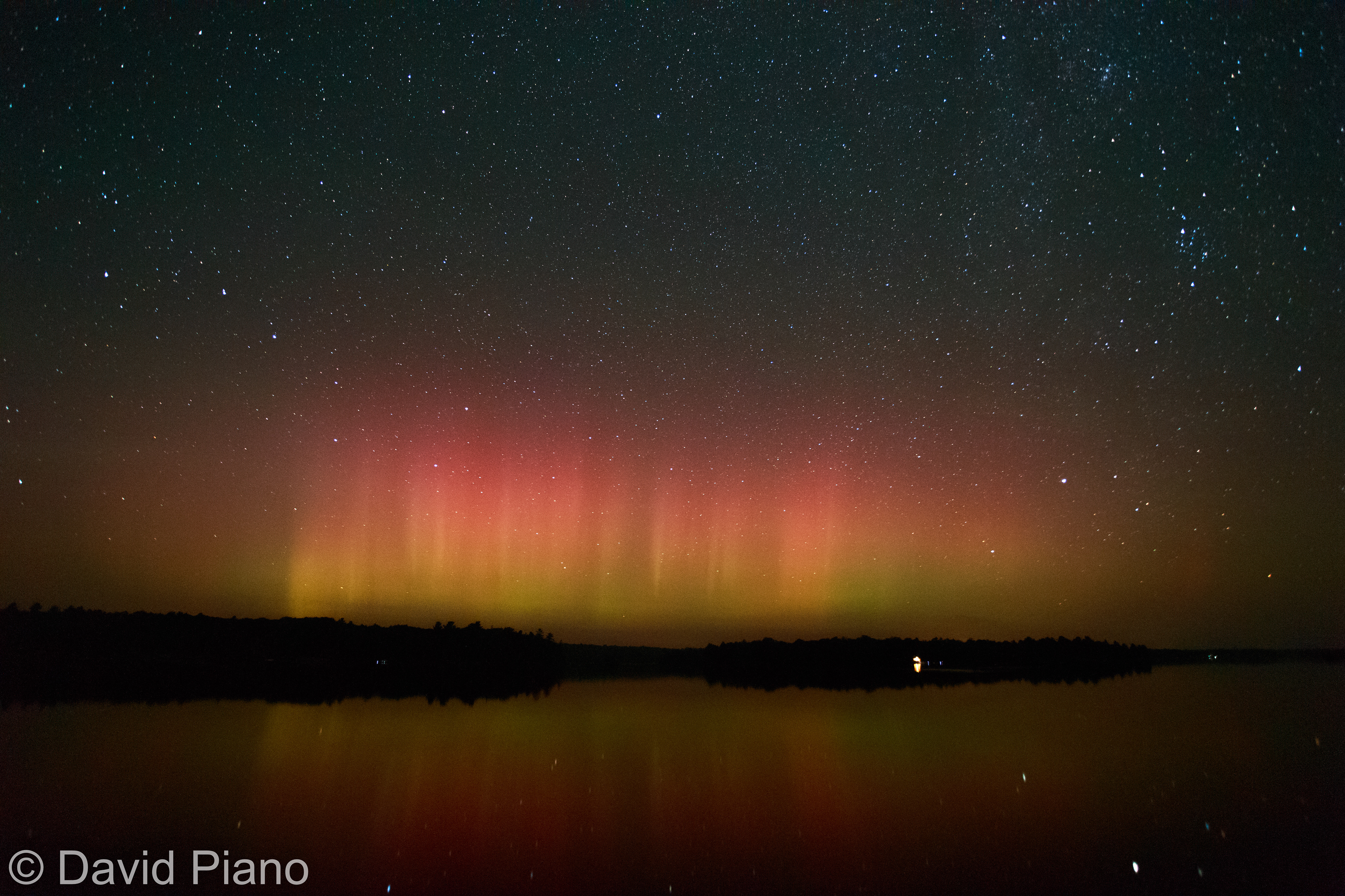 Red Aurora Over Lorimer Lake, ON - 09/15/2017