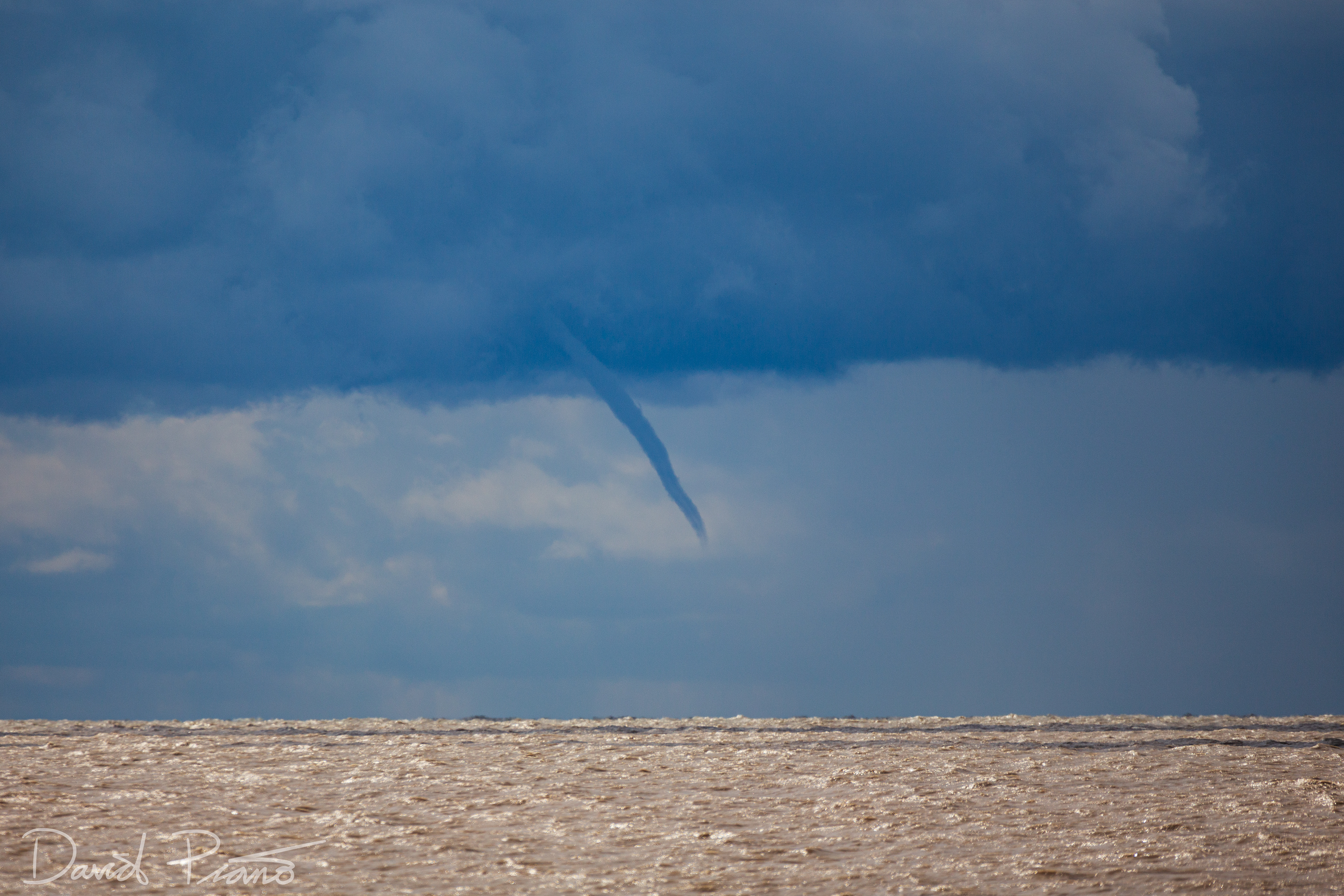Waterspout over Lake Erie seen from Long Point - 10/01/2020