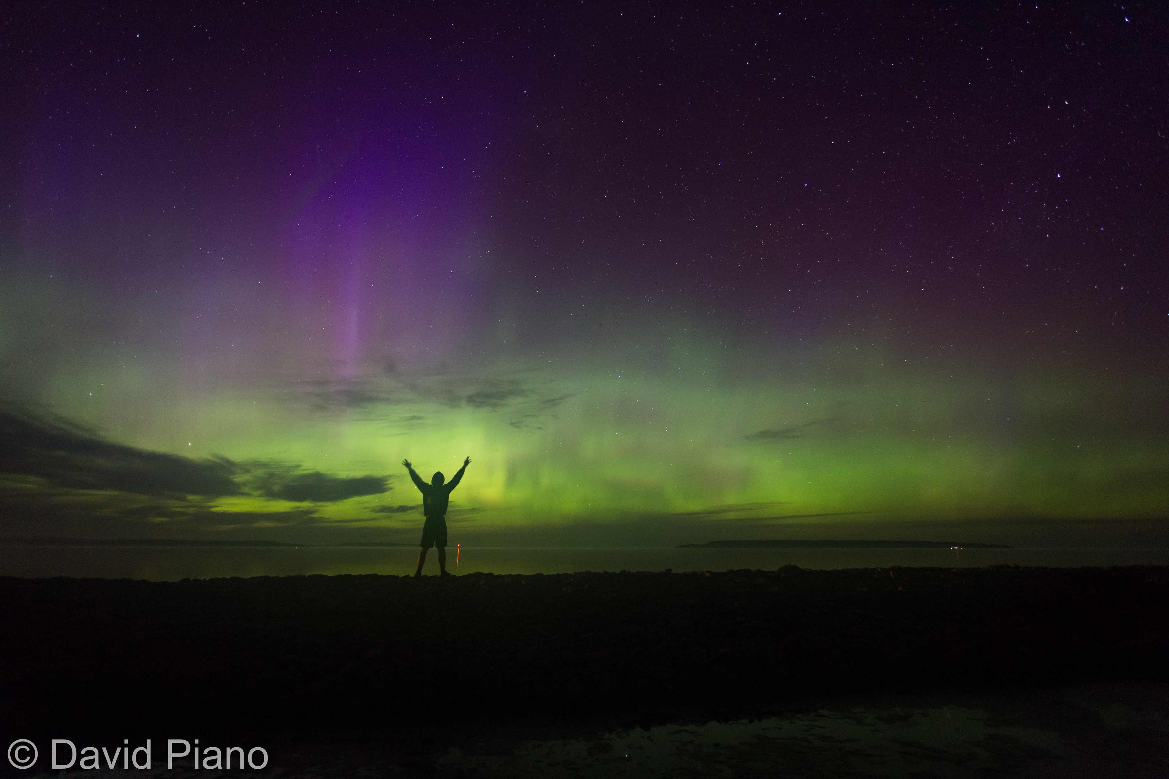 Enjoying the northern lights in Big Bay, ON - 05/27/2017