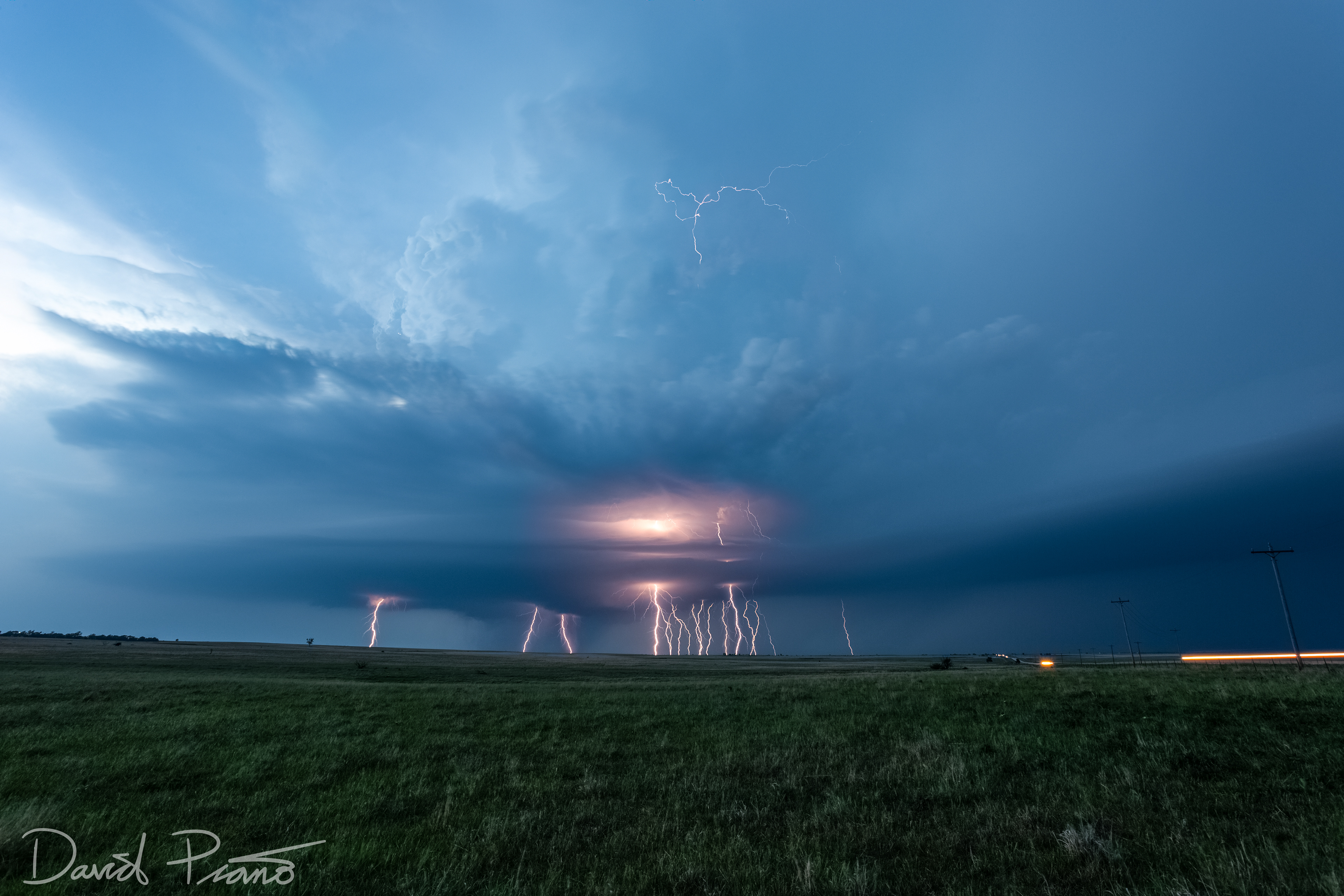 CG barrage from tornadic supercell near Maple City, KS - 05/14/2018
