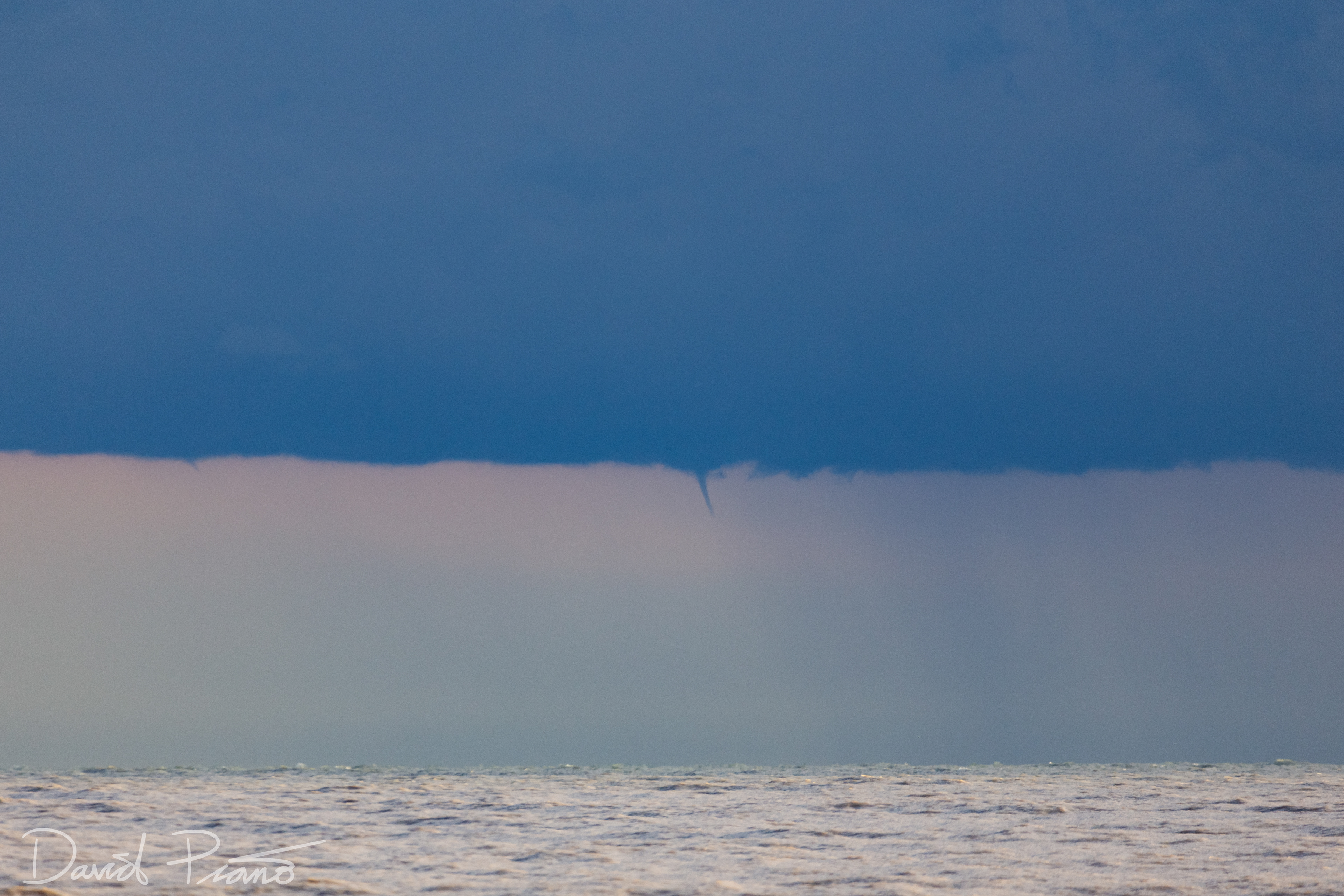 Waterspout funnels over Lake Erie seen from Port Bruce - 10/01/2020