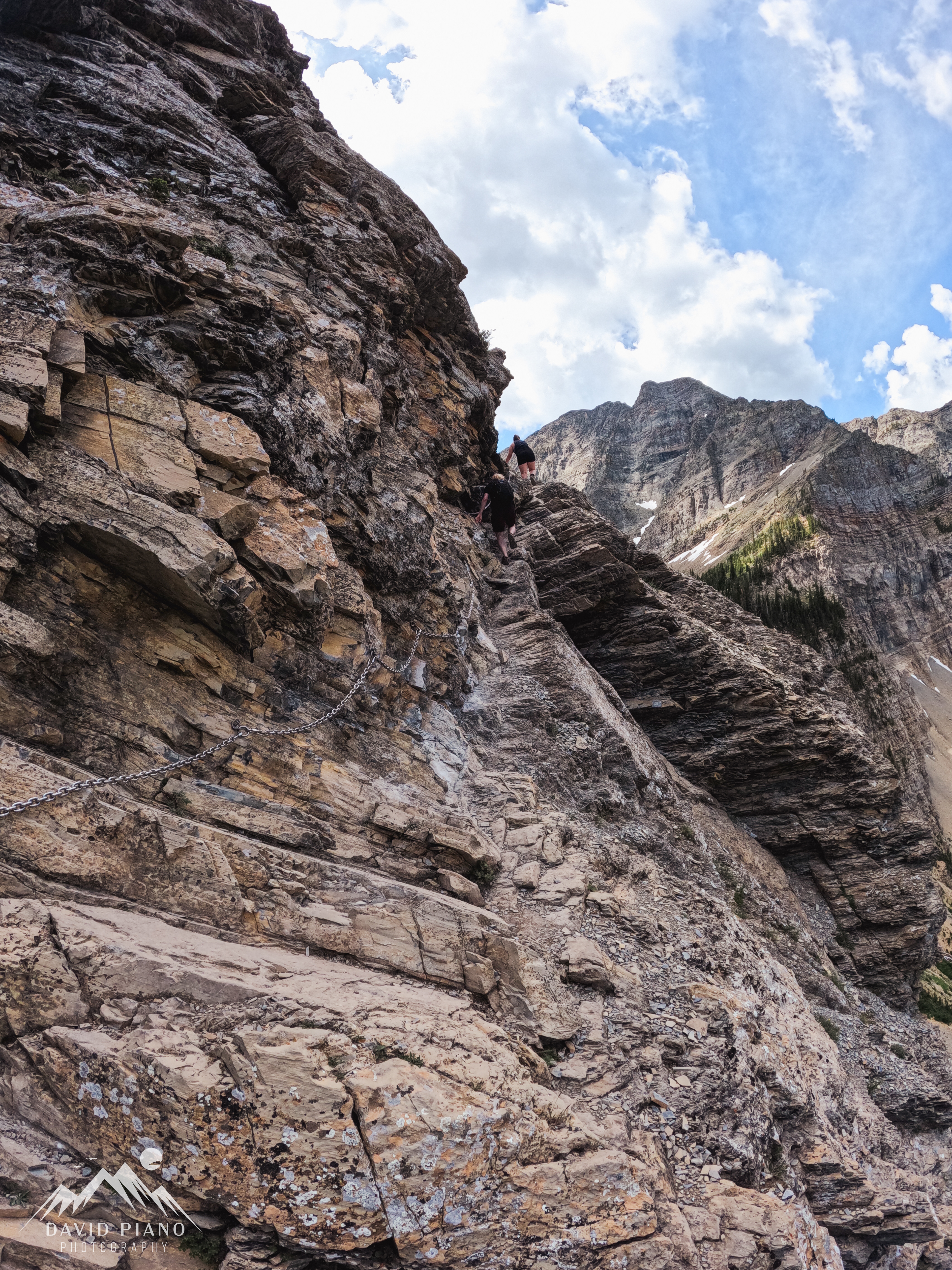 Crypt Lake Hike Chains Section