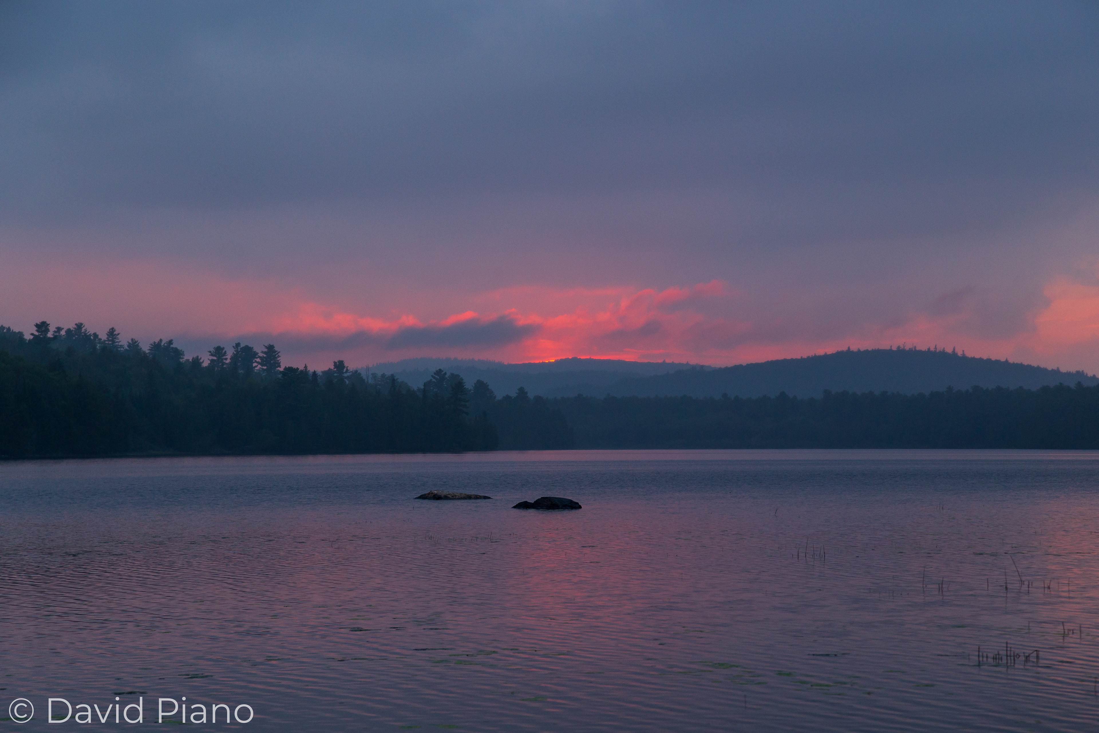 Sunset on Stratton Lake - Algonquin Provincial Park - August 2018