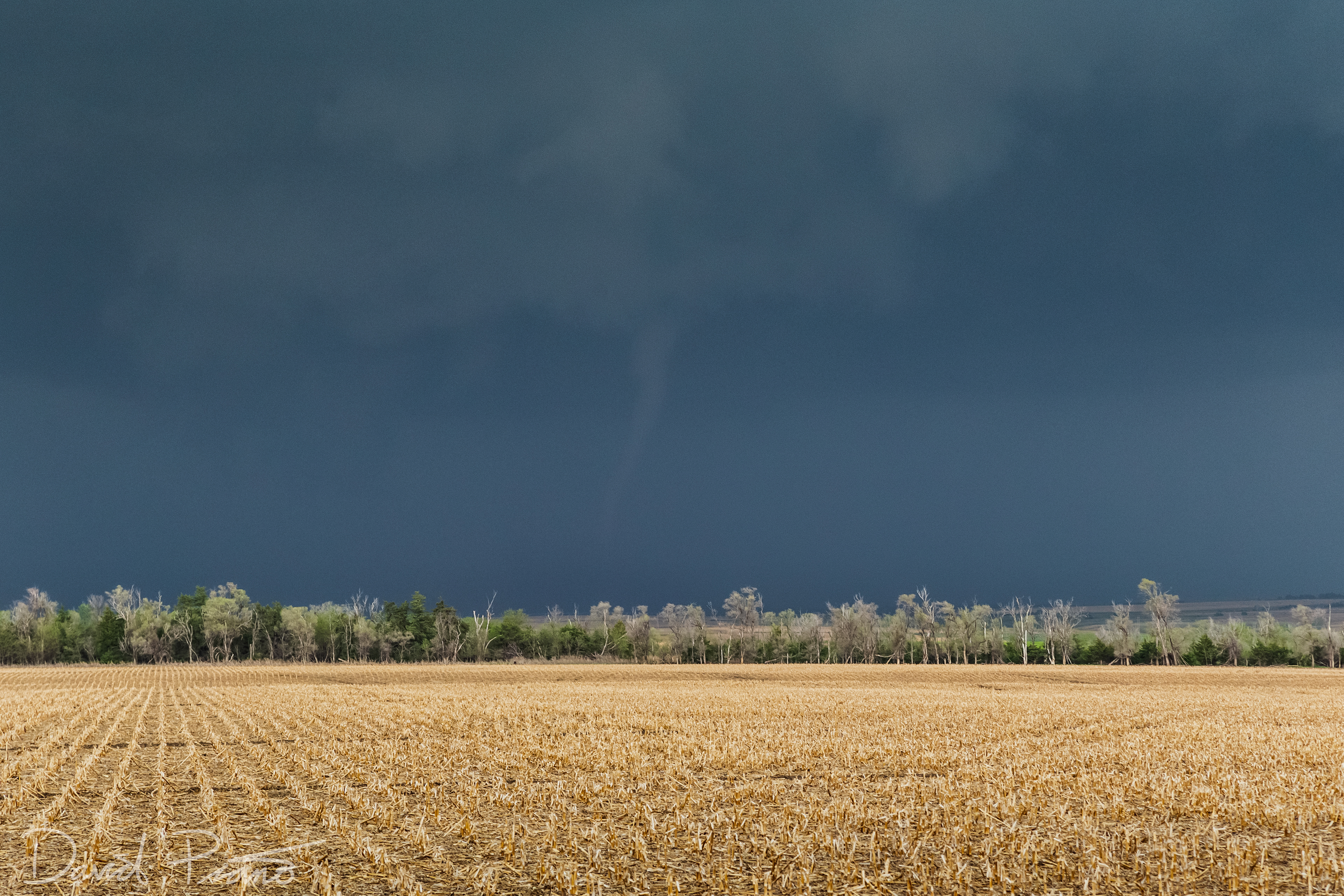 Low-contrast view of a tornado near Farnam, NE - May 17