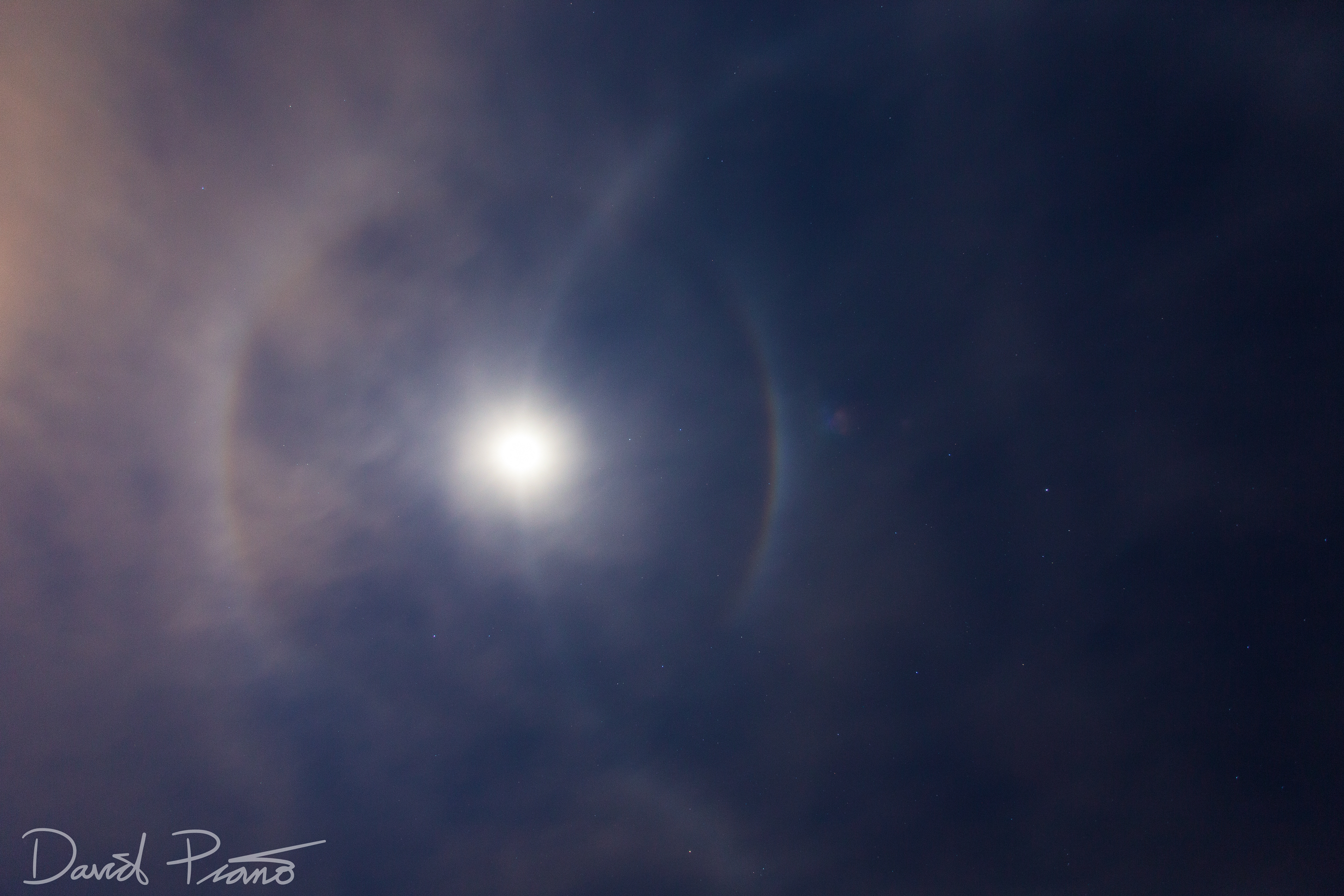 Moon Halos Over Dundas, ON - 01/20/2019