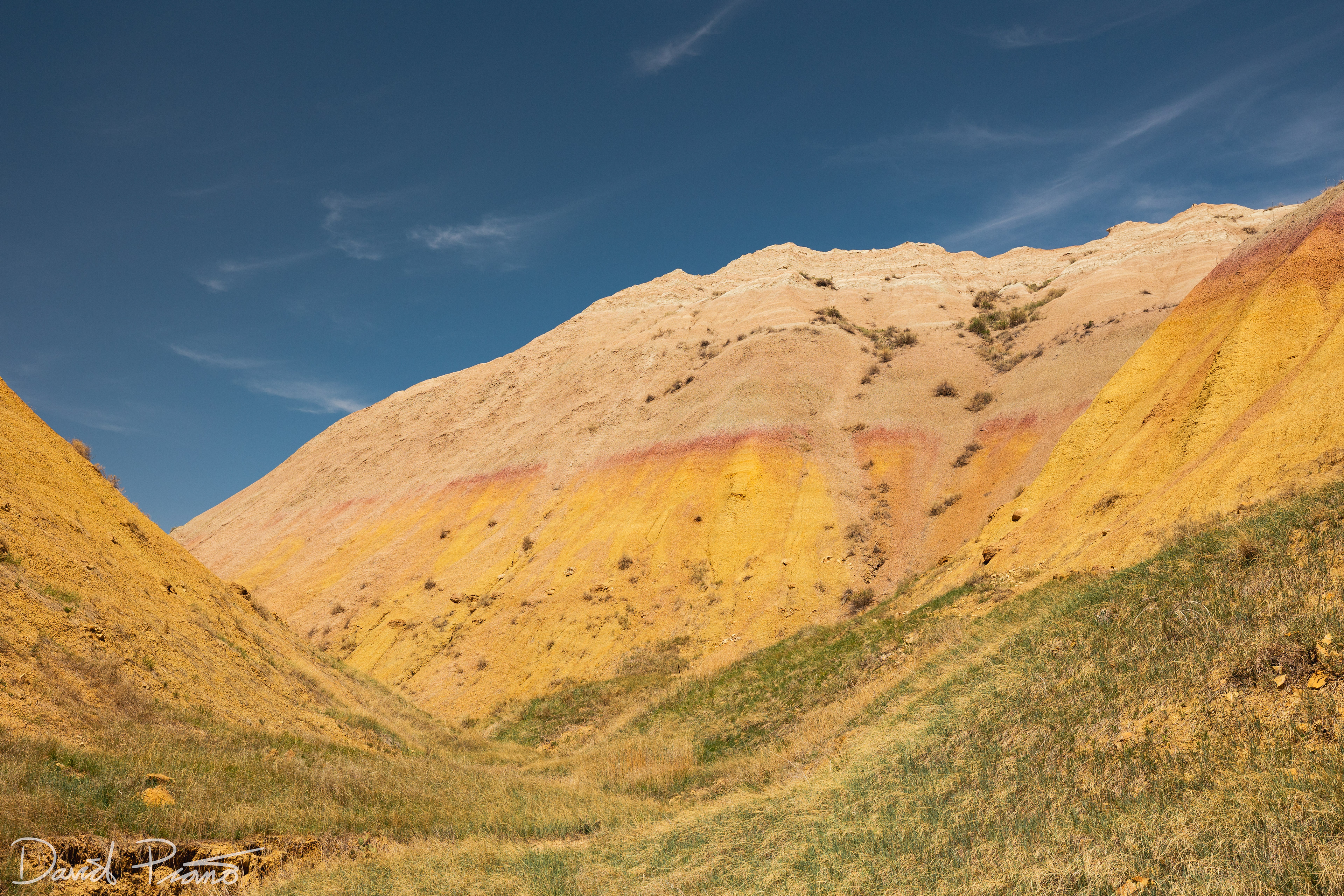 The Yellow Mounds, a colourful and intriguing feature of the badlands