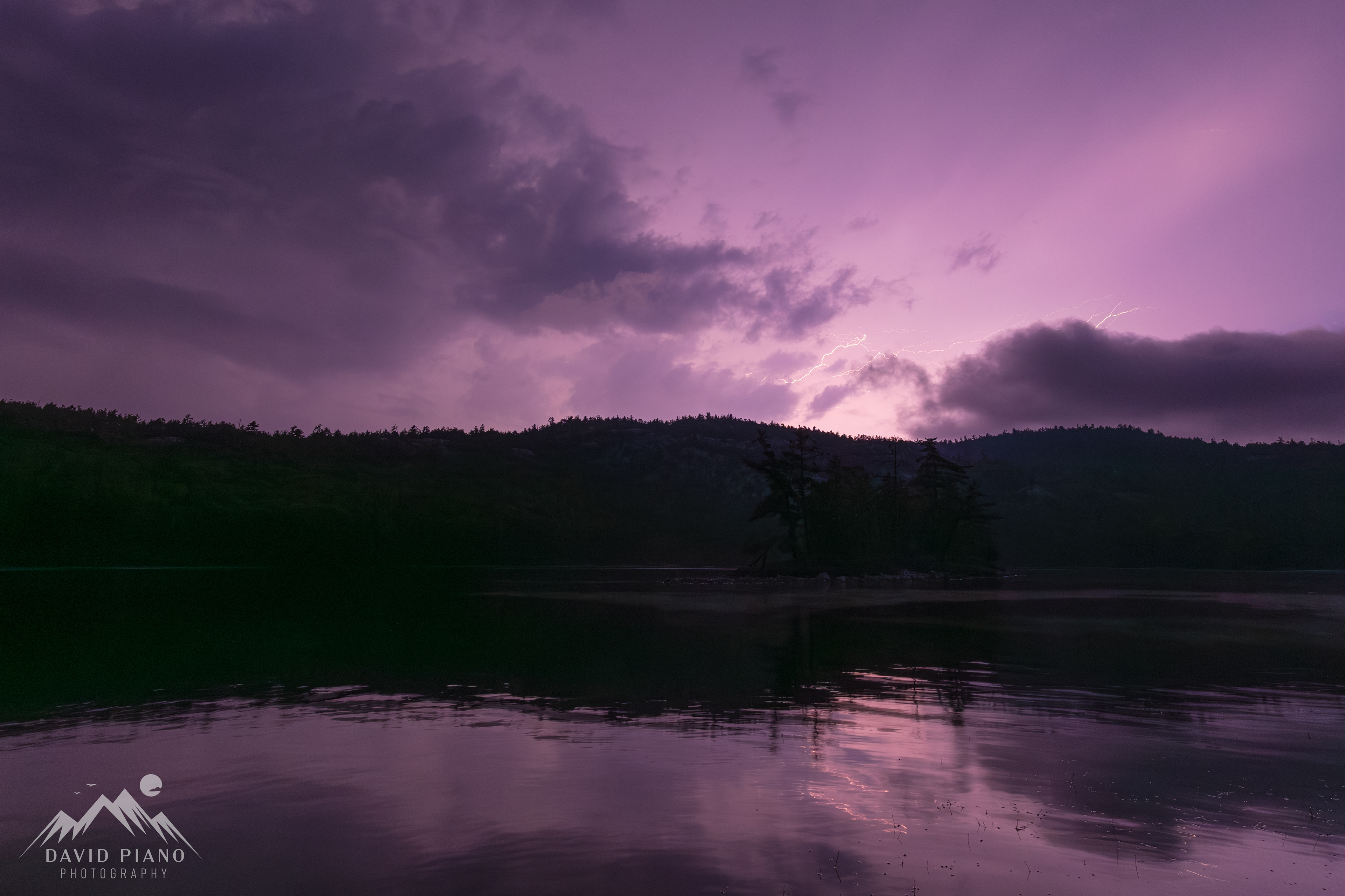 Lightning over OSA Lake - Aug. 2023