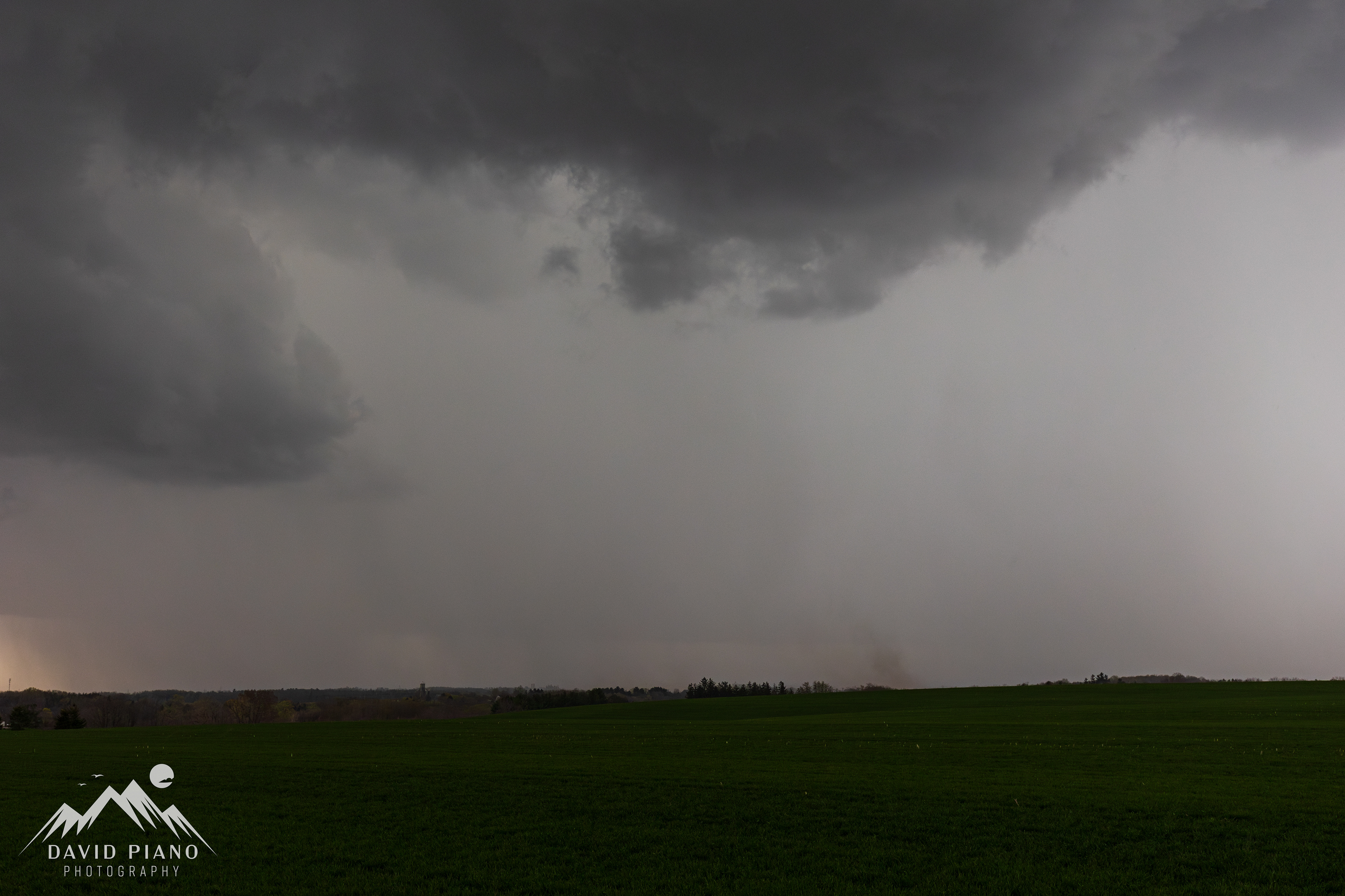 A gustnado forms on the leading edge of a severe thunderstorm as it approaches Ingersoll on April 29th.