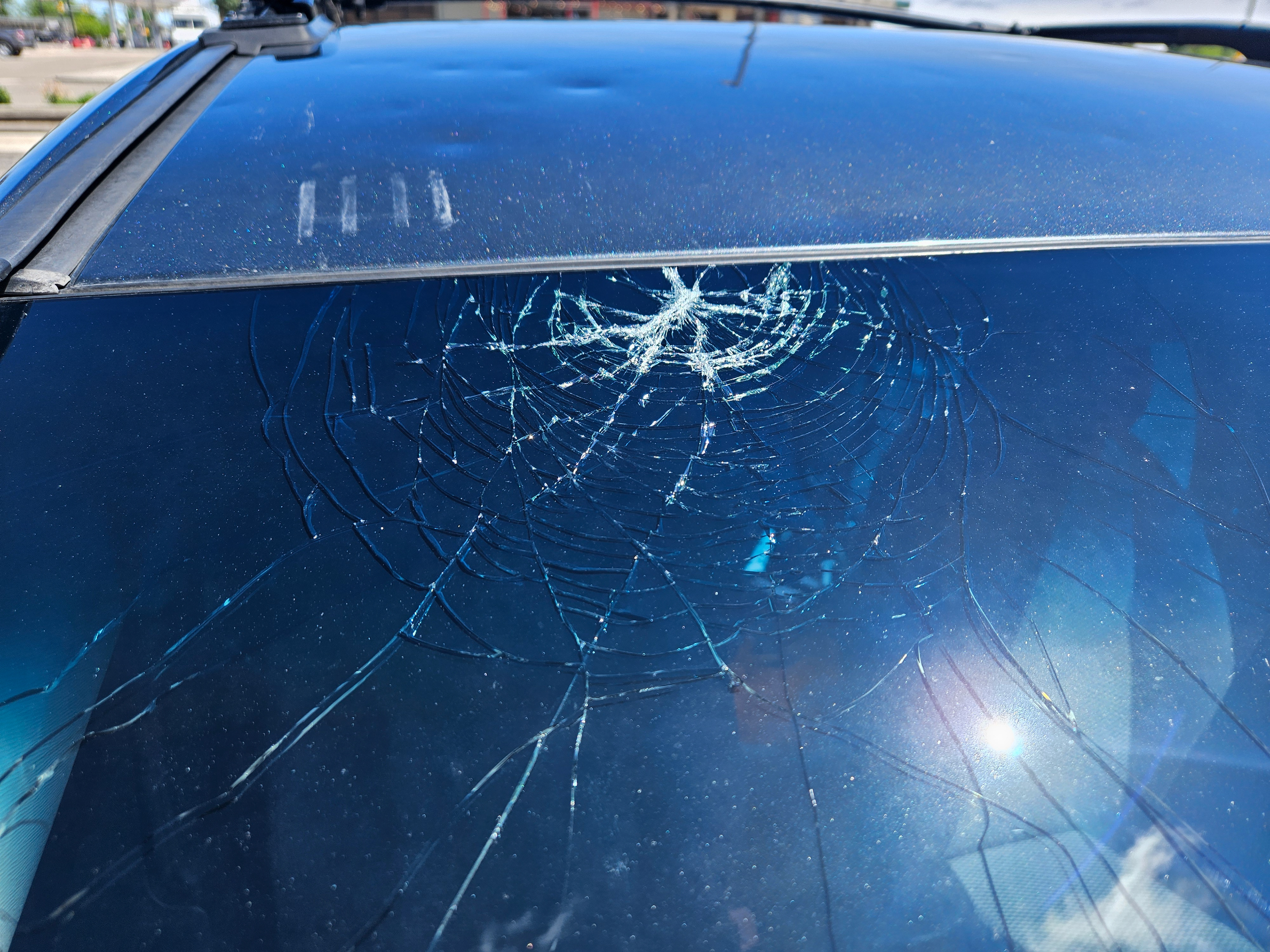 Hail damage from May 20th nocturnal supercell in eastern CO