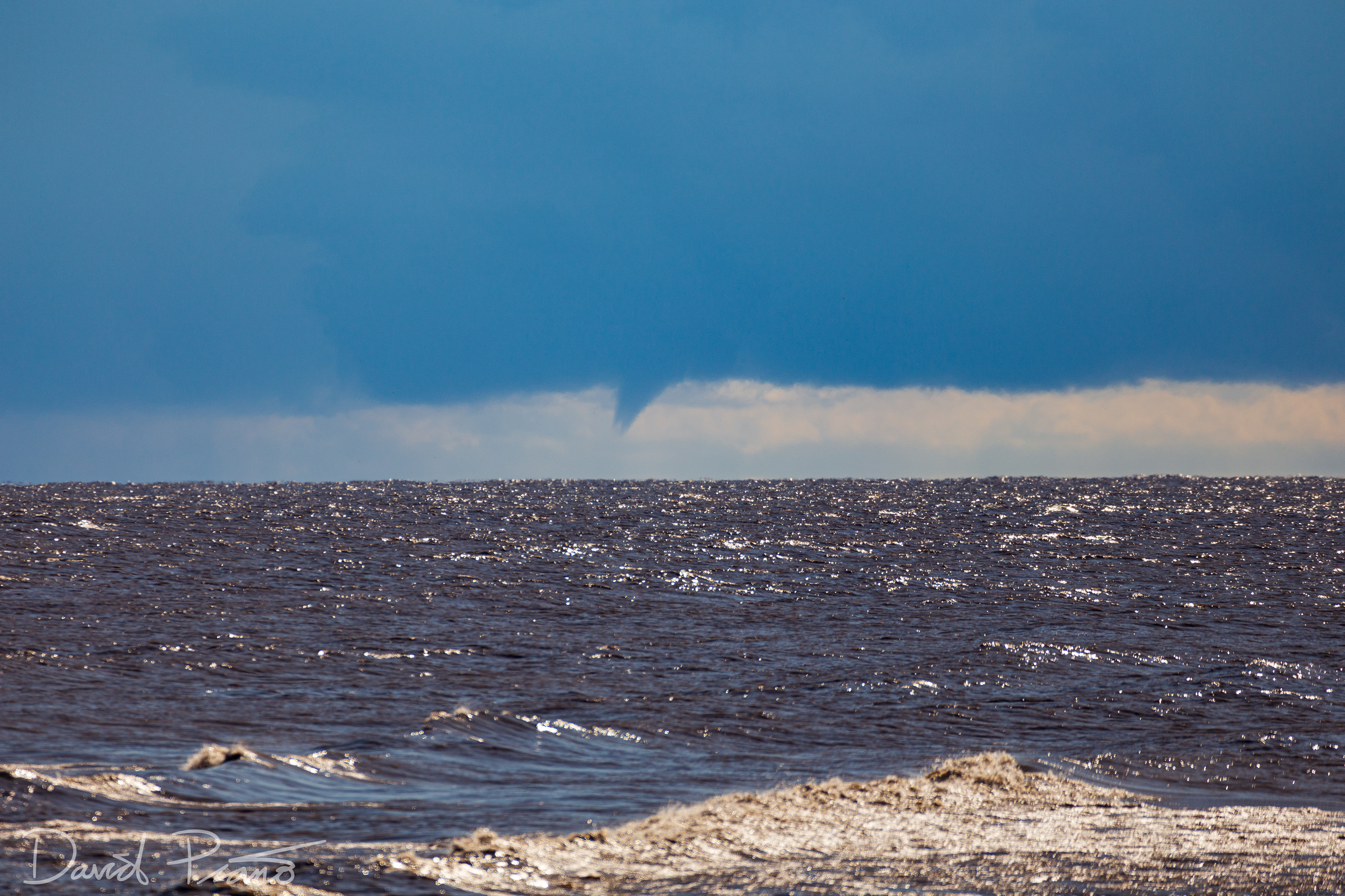 Waterspout over Lake Erie seen from Long Point - 10/01/2020