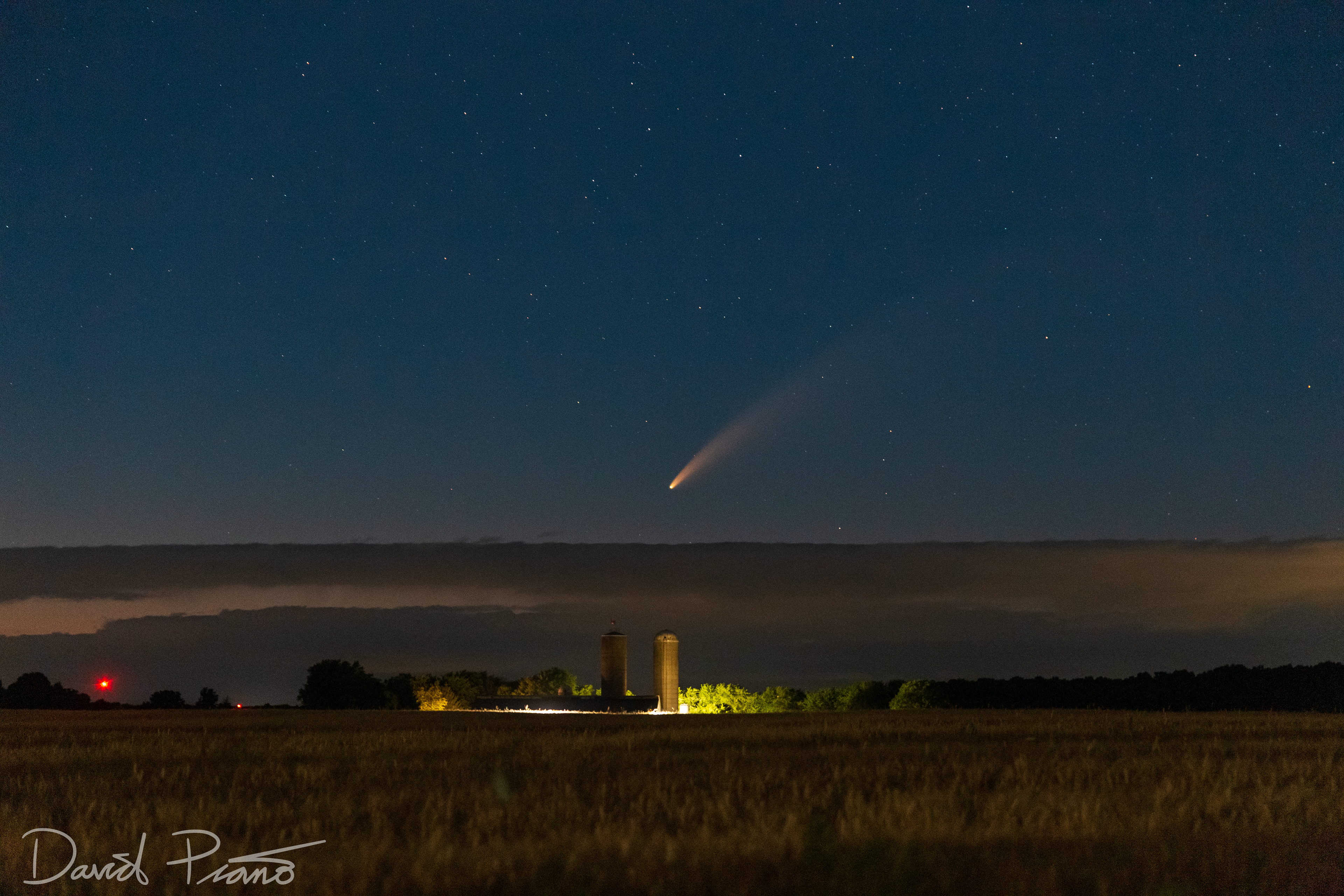 Comet NEOWISE in the evening sky near Ingersoll, ON - July 2020