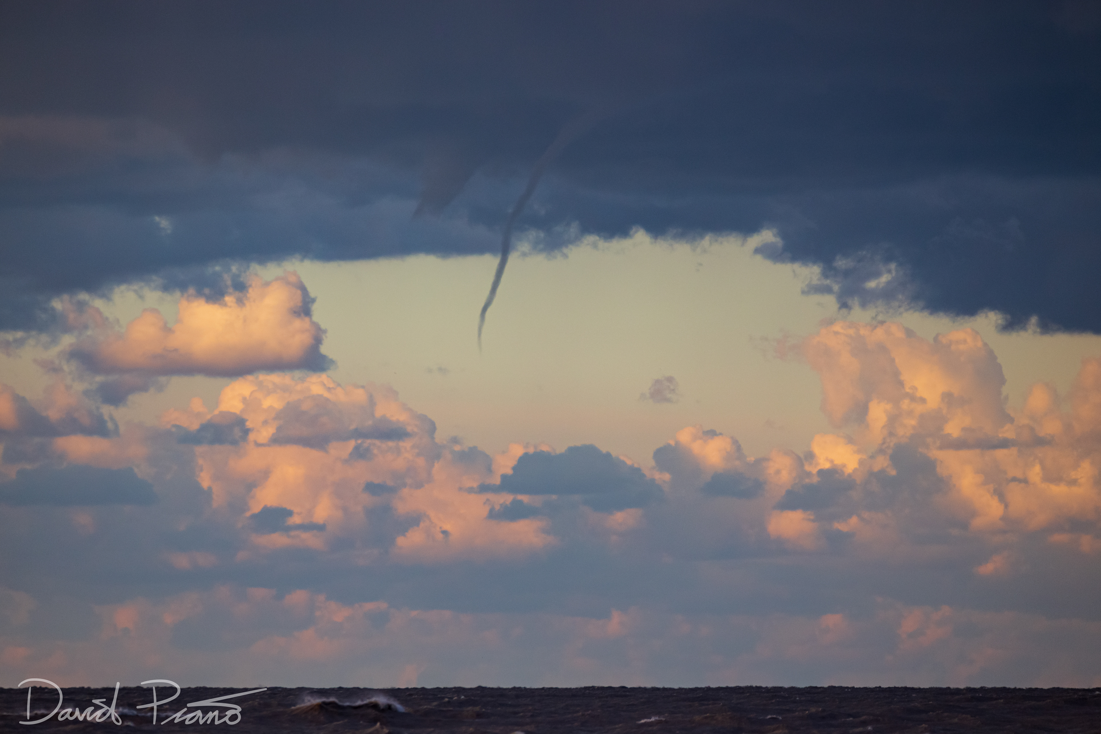 Waterspout over Lake Erie seen from Long Point - 10/17/2020