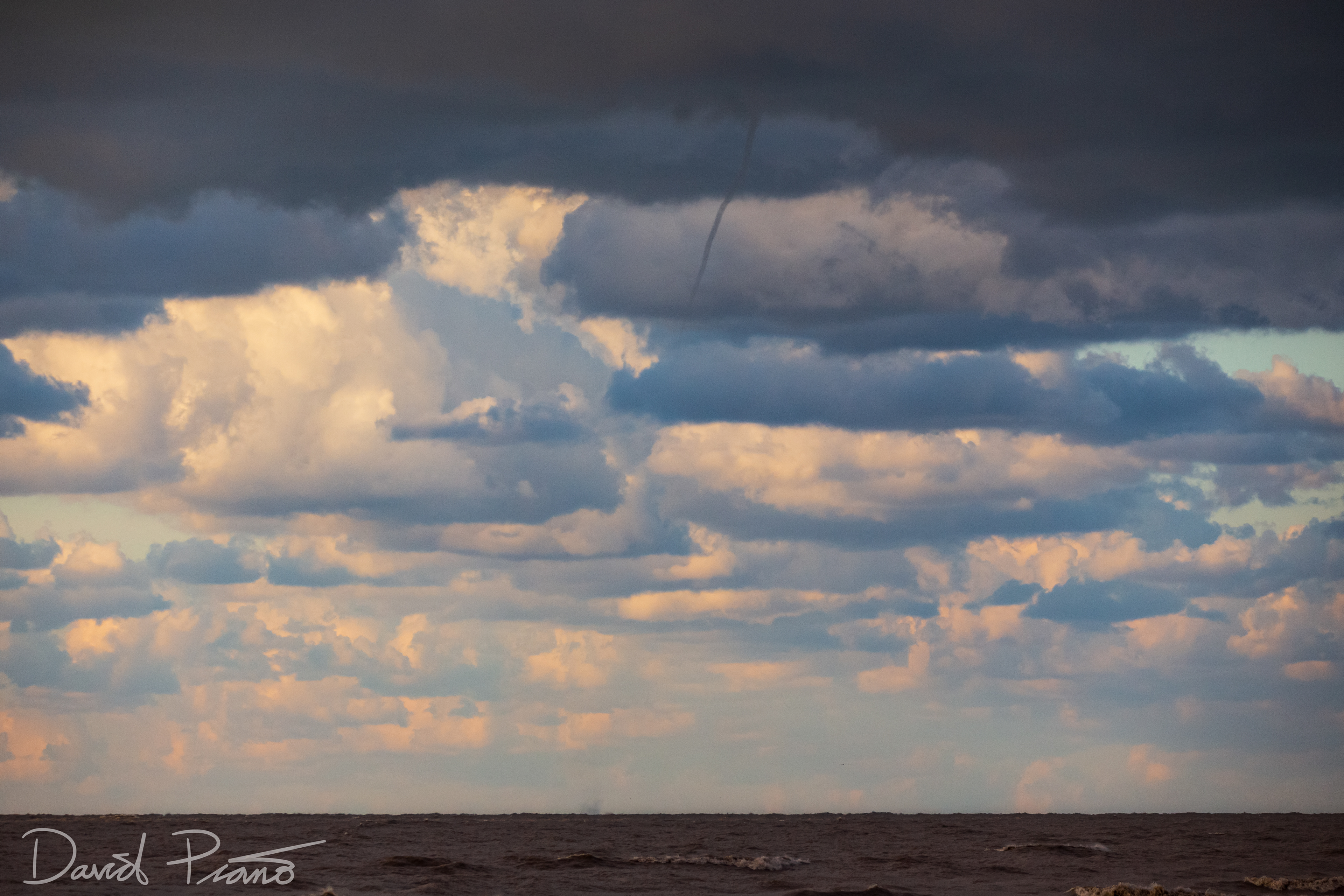 Waterspout over Lake Erie seen from Long Point - 10/17/2020