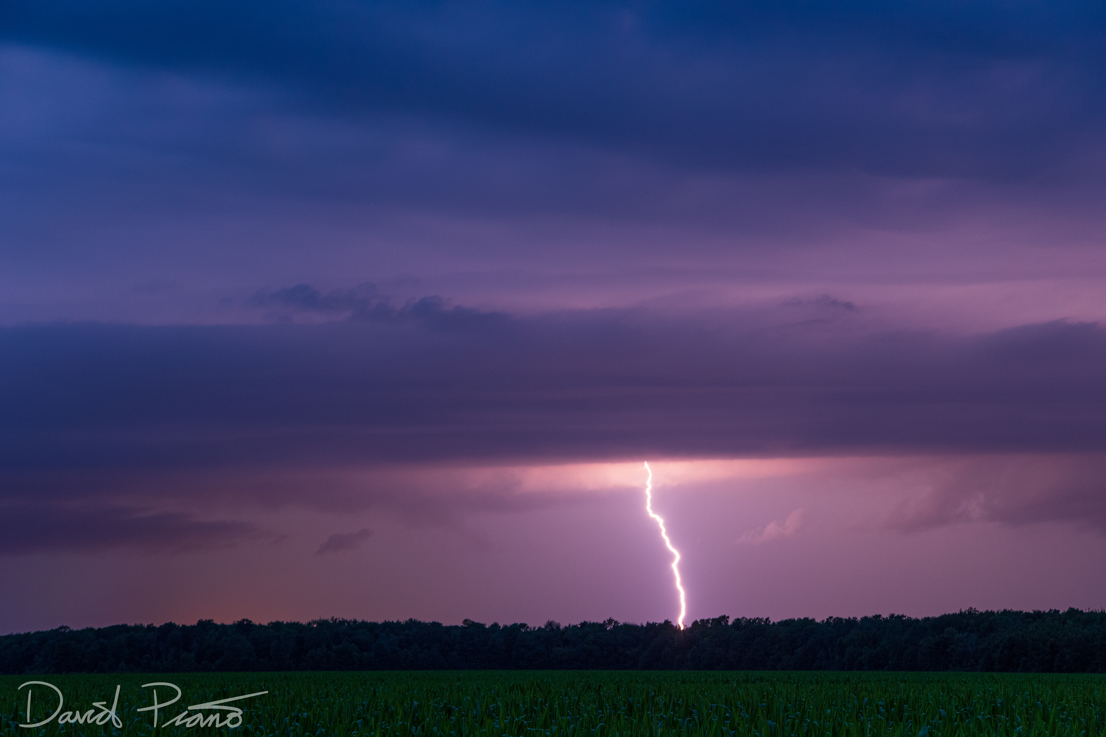 Lightning strike near Wilkesport, ON - 