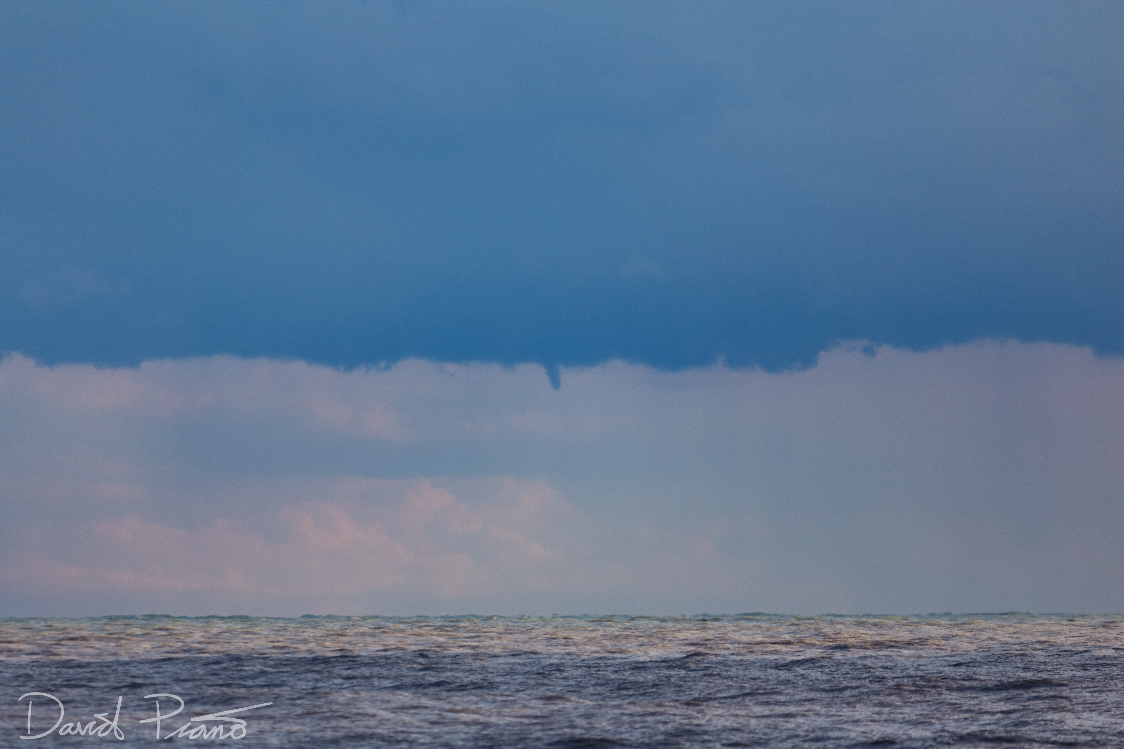 Waterspout funnel over Lake Erie seen from Port Bruce - 10/01/2020
