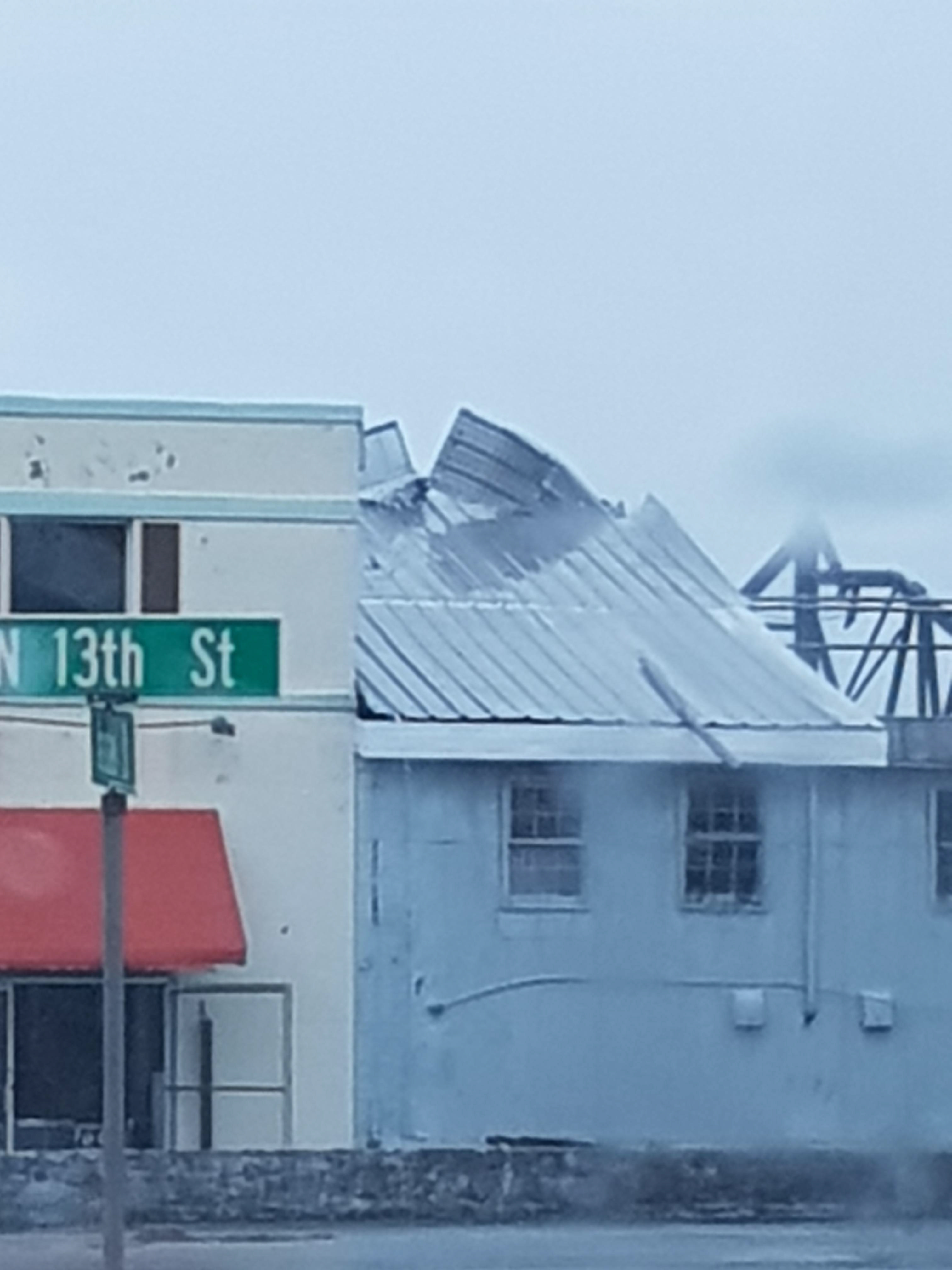 Peeled sheet metal roof in Morehead City, NC - 09/06/2019
