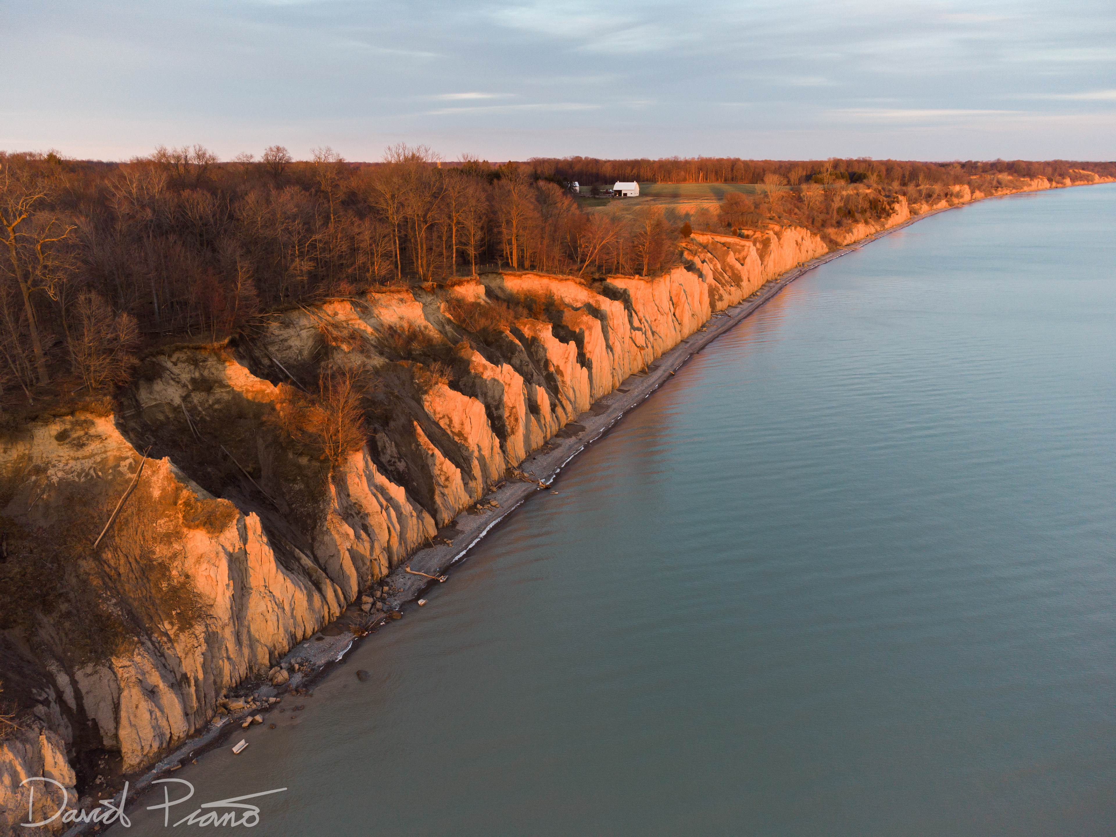 Lake Erie sand cliffs along the coastline of Elgin County, ON