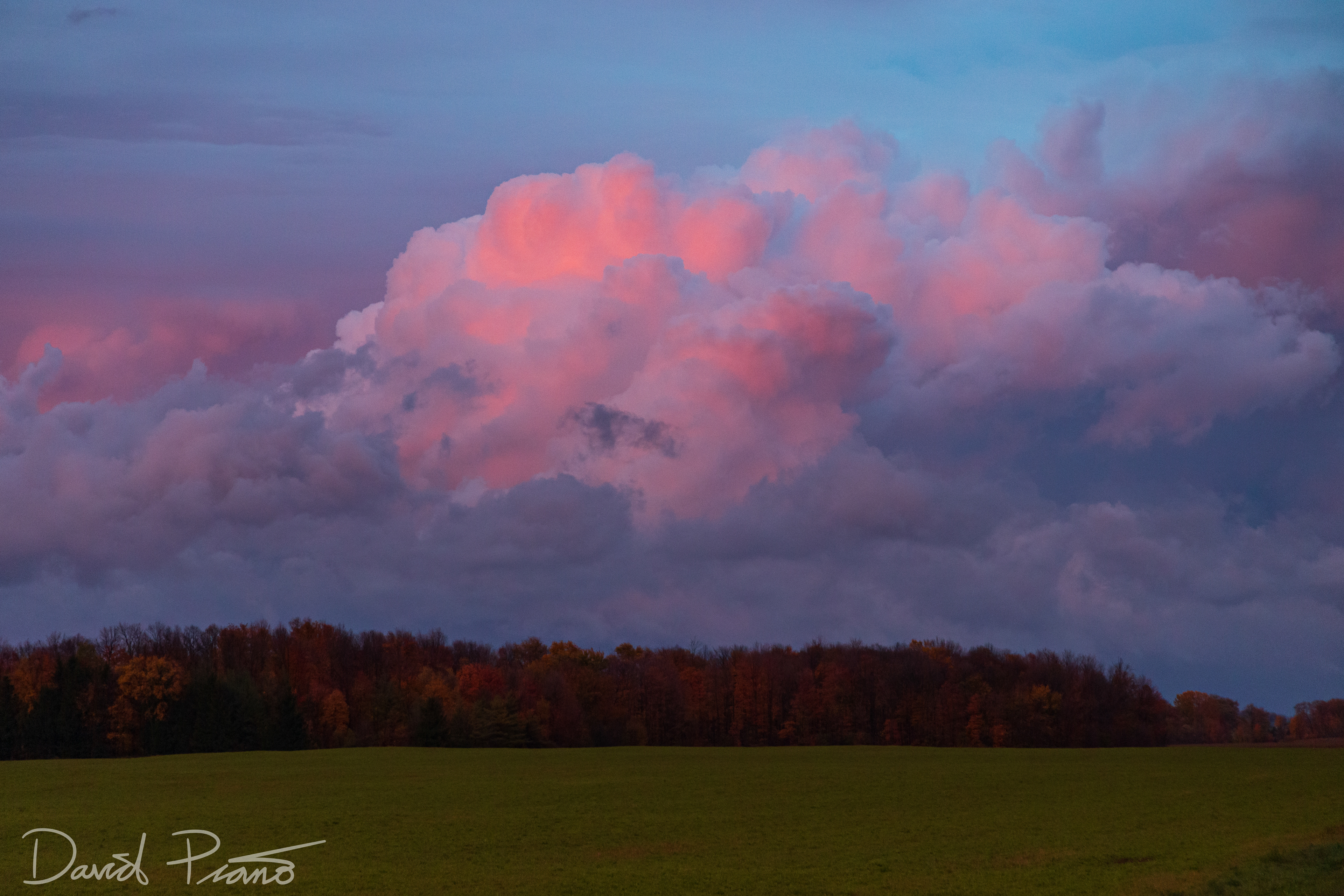 Sunset-illuminated CB near Exeter
