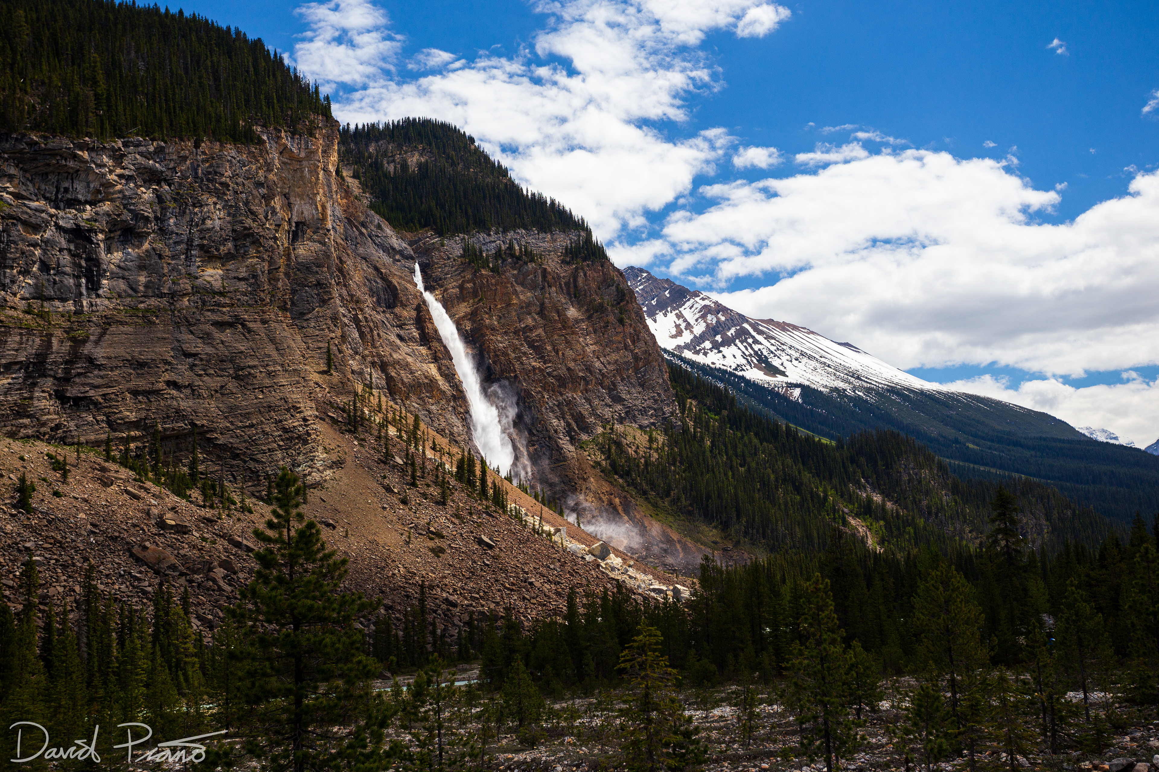 Takakkaw Falls side view - Yoho National Park
