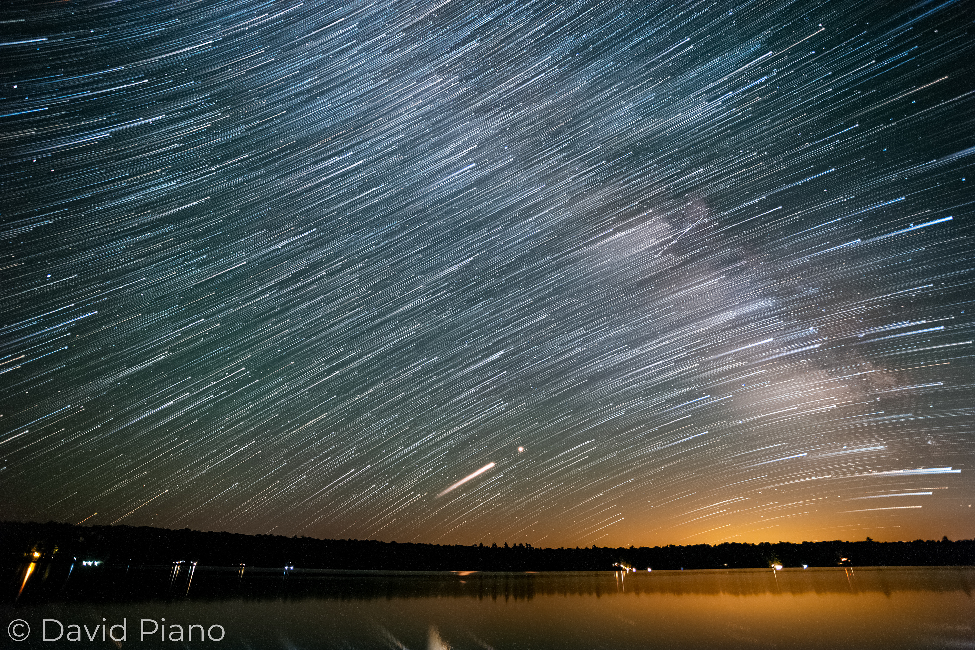 Star trails over Lorimer Lake, ON - 