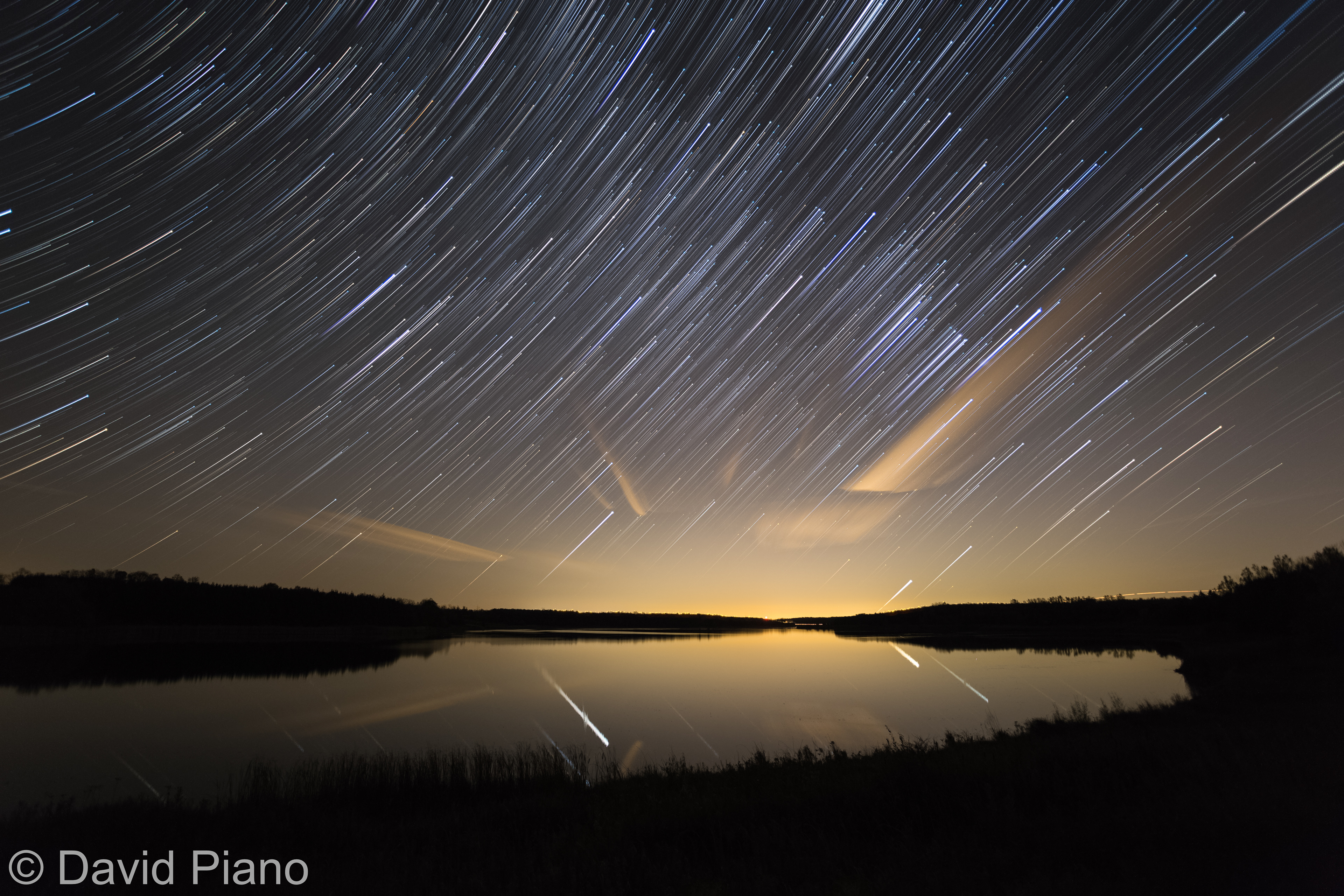 Star trails over Damascus Reservoir - 