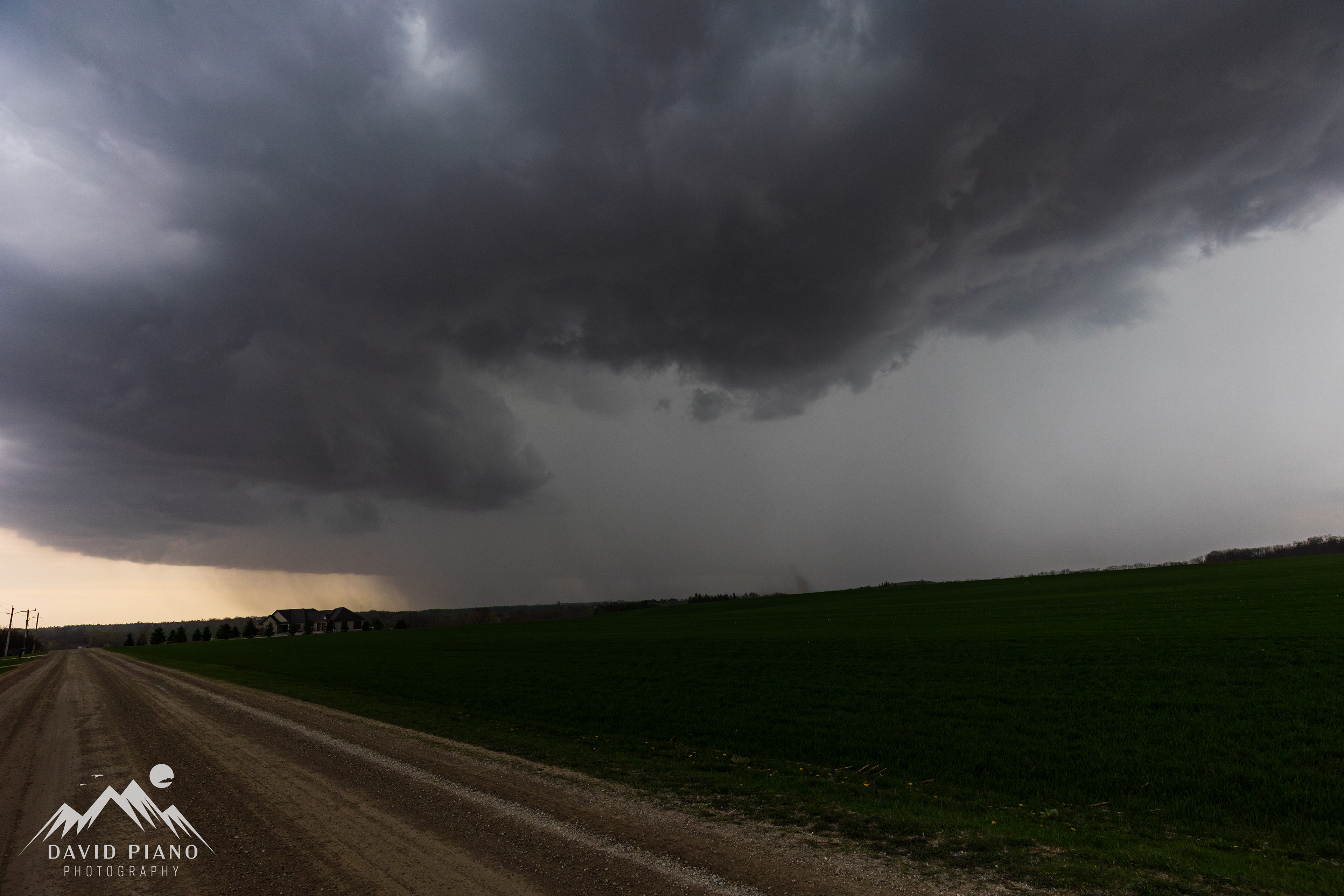 A gustnado forms on the leading edge of a severe thunderstorm as it approaches Ingersoll on April 29th.