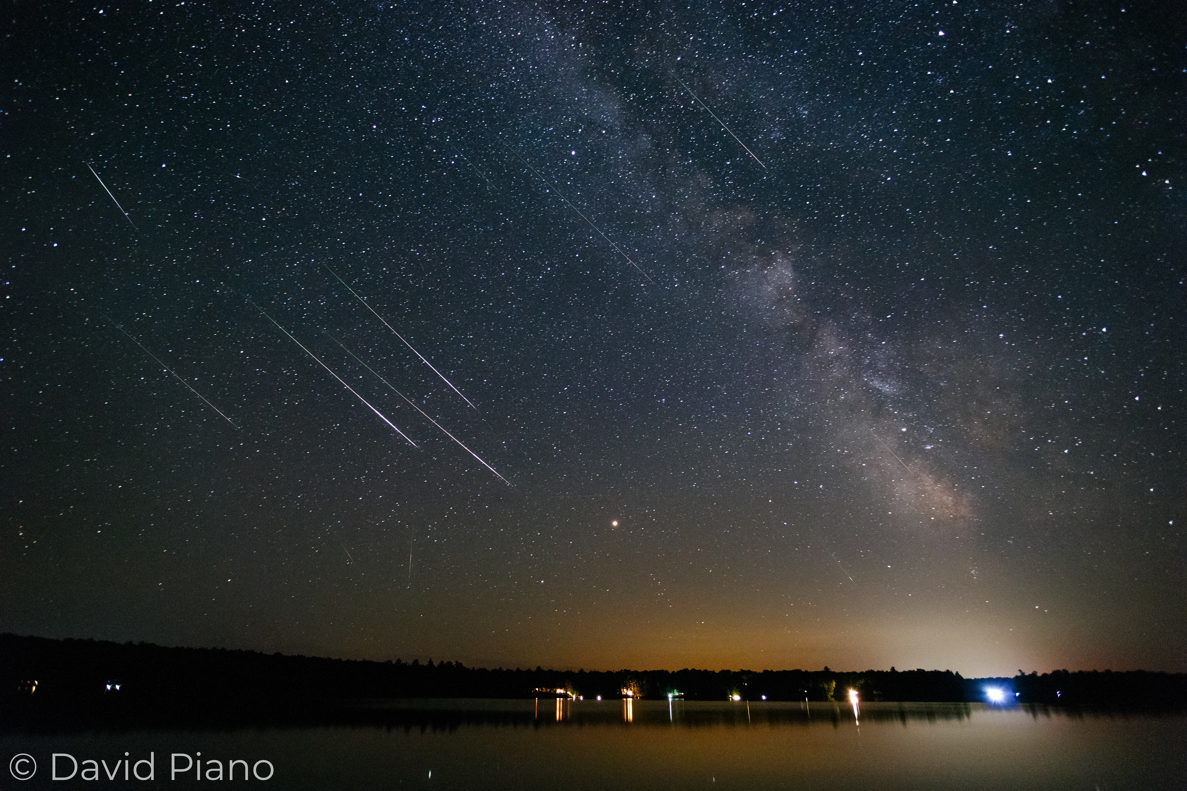 Perseid Meteors over Lorimer Lake, ON - 