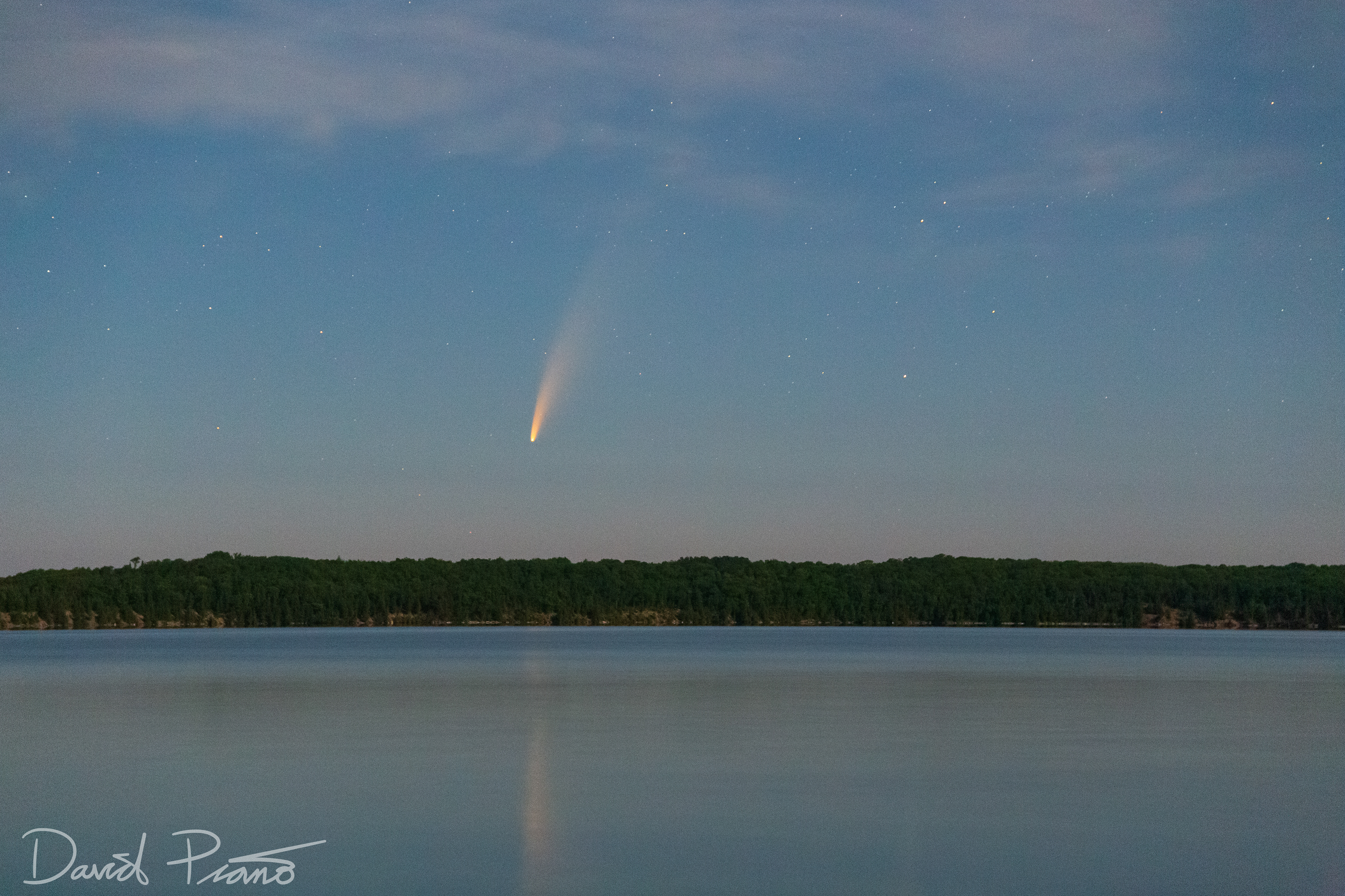 Comet NEOWISE rising over Colpoy's Bay, ON - July 2020