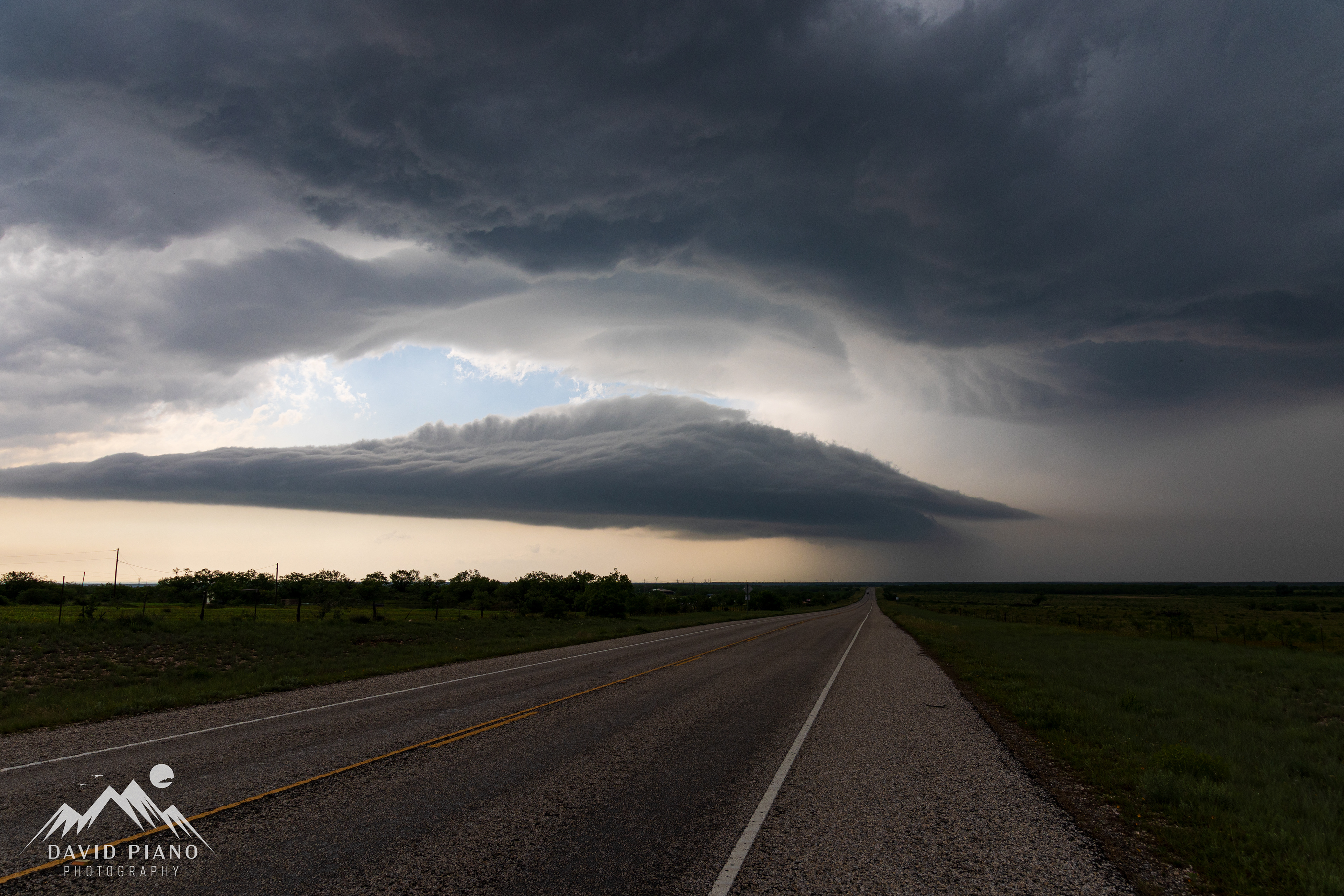 Supercell in Texas Hill Country with disjointed base