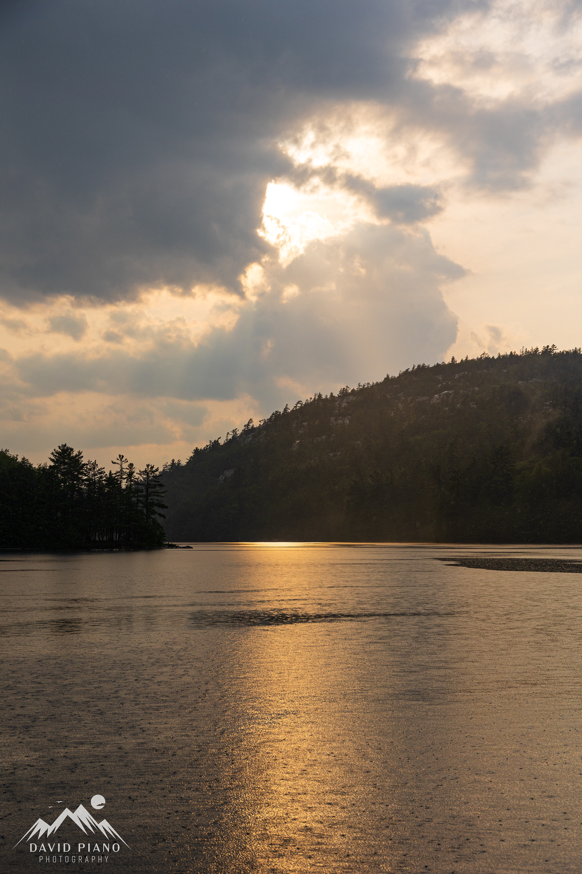 Rain shower on OSA Lake - Aug. 2023