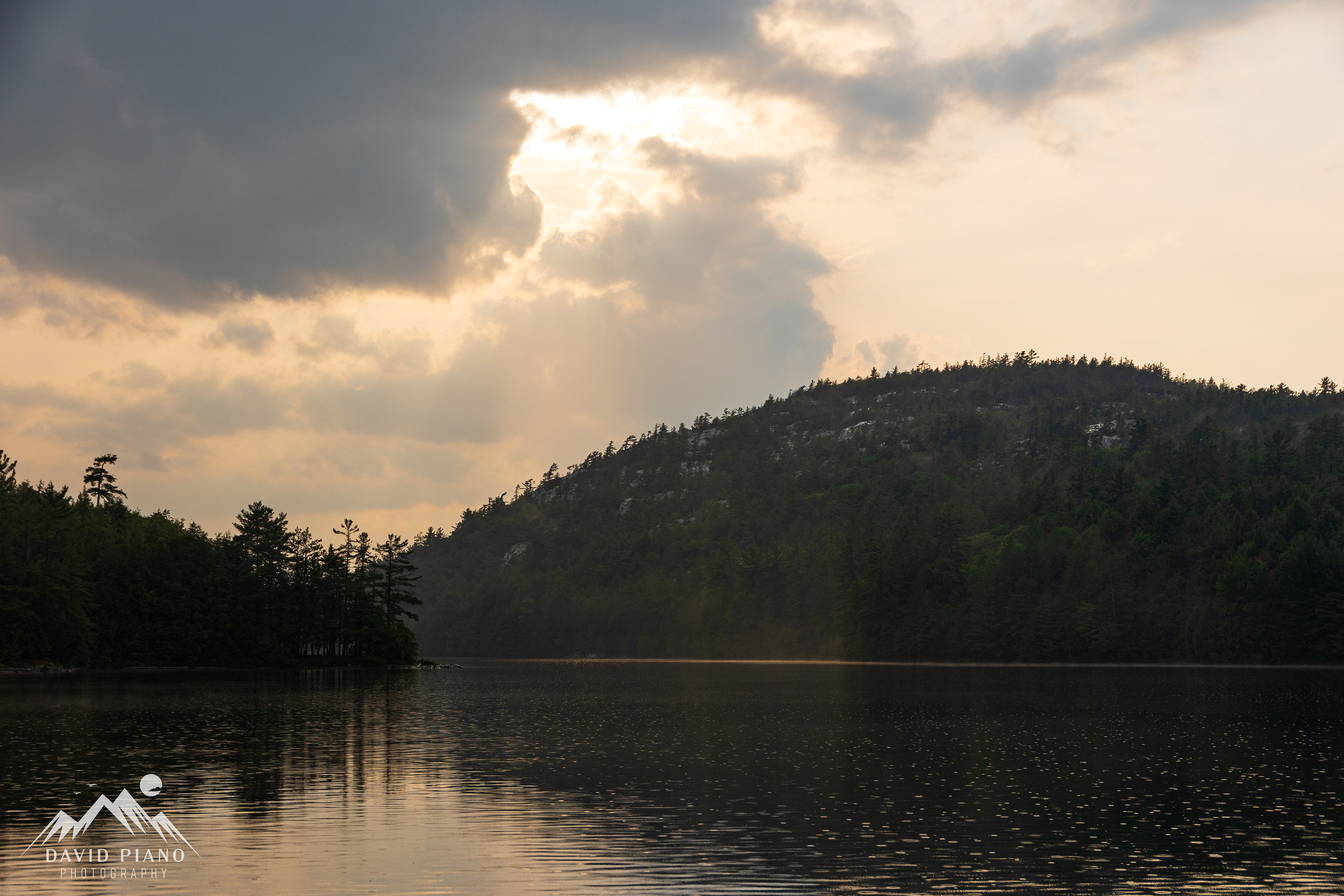 Rain shower on OSA Lake - Aug. 2023